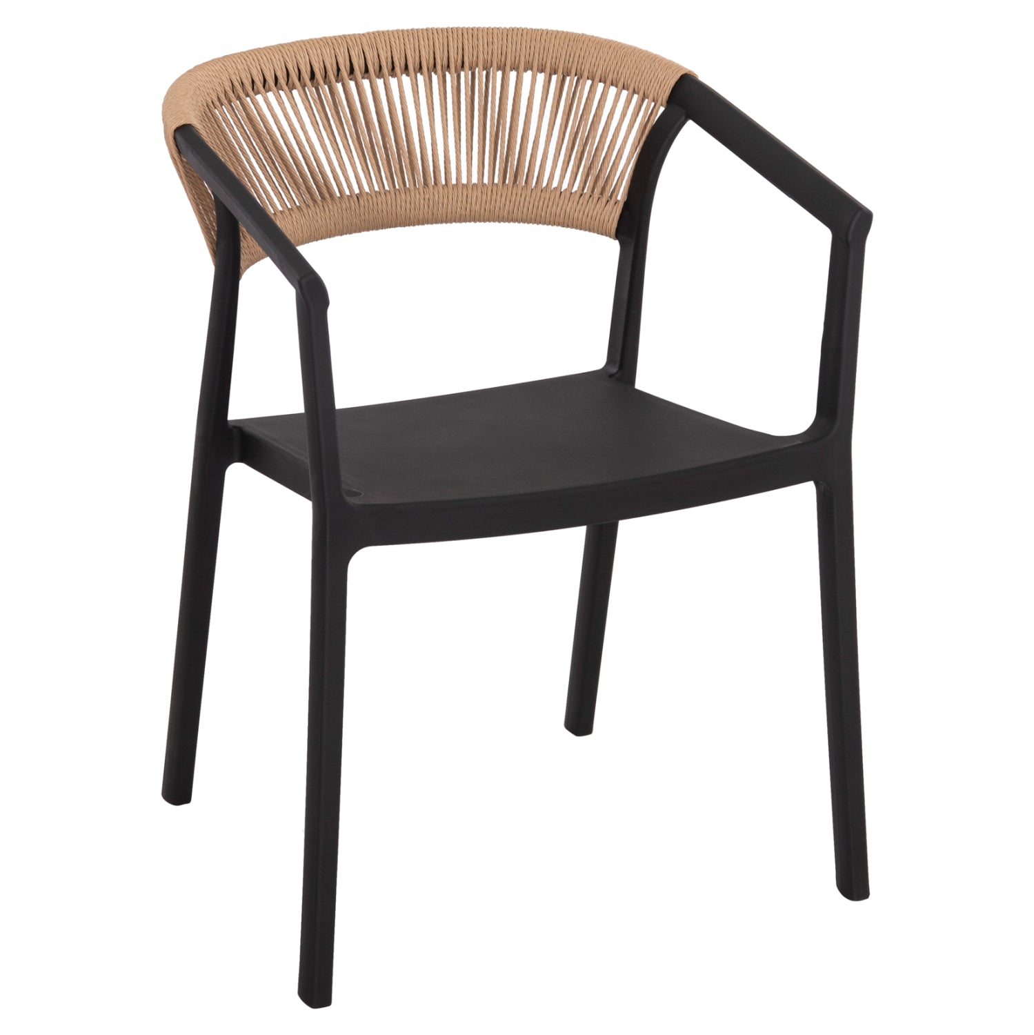 Кресло Боги цвят черен-бежов 55x53.5x74