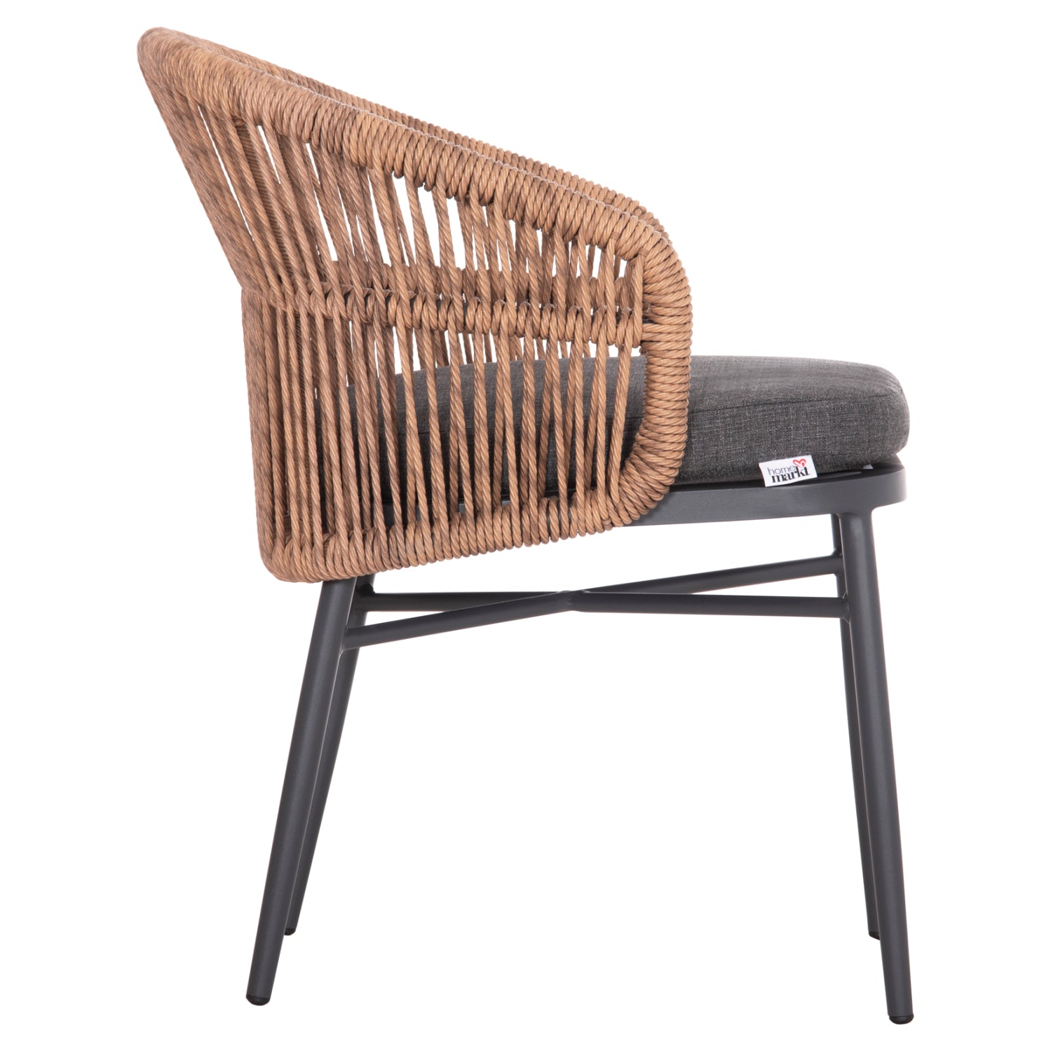 Стол ORIN цвят антрацит-натурал 58x61x75