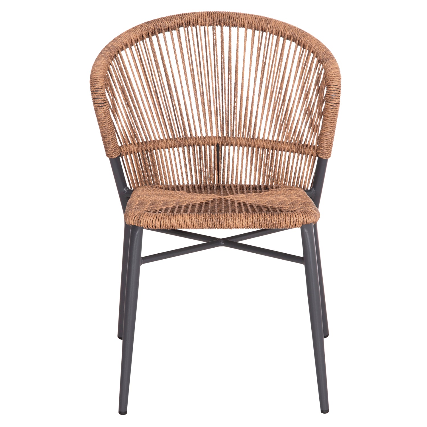 Стол LYNN цвят антрацит-натурал 56x59x81