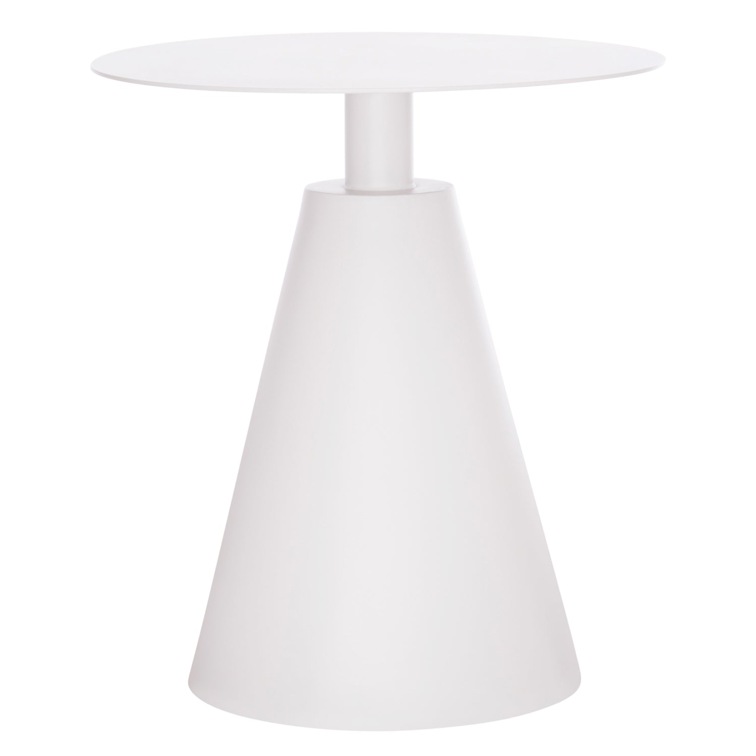 Помощна маса Сара алуминиева бял цвят Φ50x56