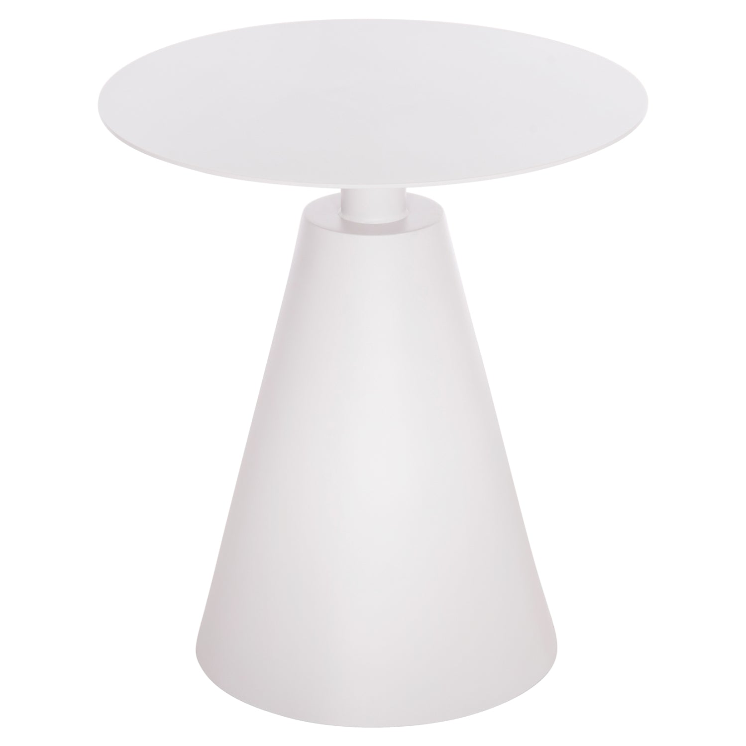 Помощна маса Сара алуминиева бял цвят Φ50x56