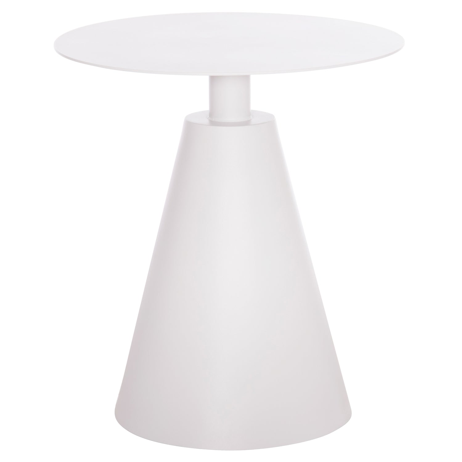 Помощна маса Сара алуминиева бял цвят Φ50x56