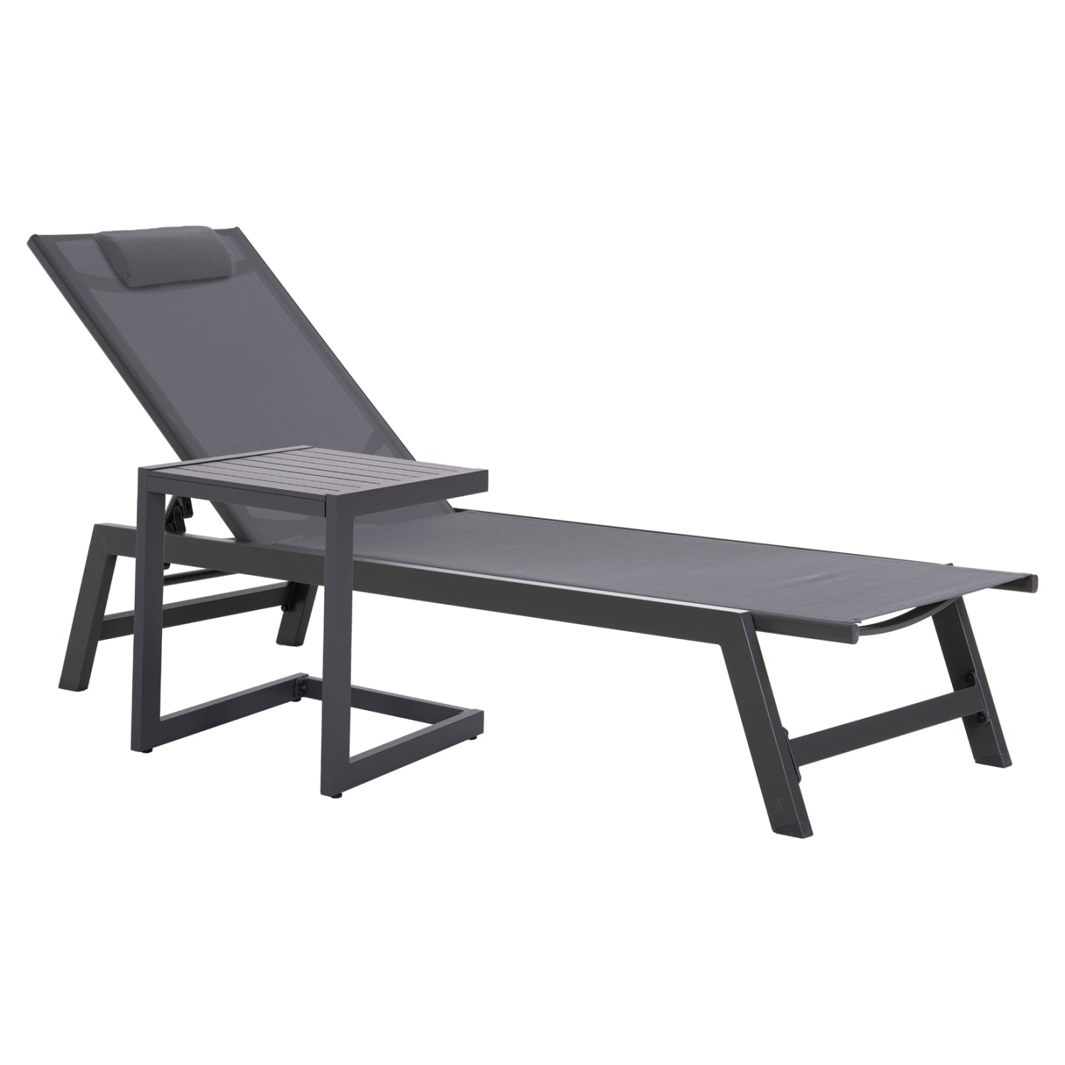 Стол маса Belling алуминиев в тъмно сиво 42x43x53см.