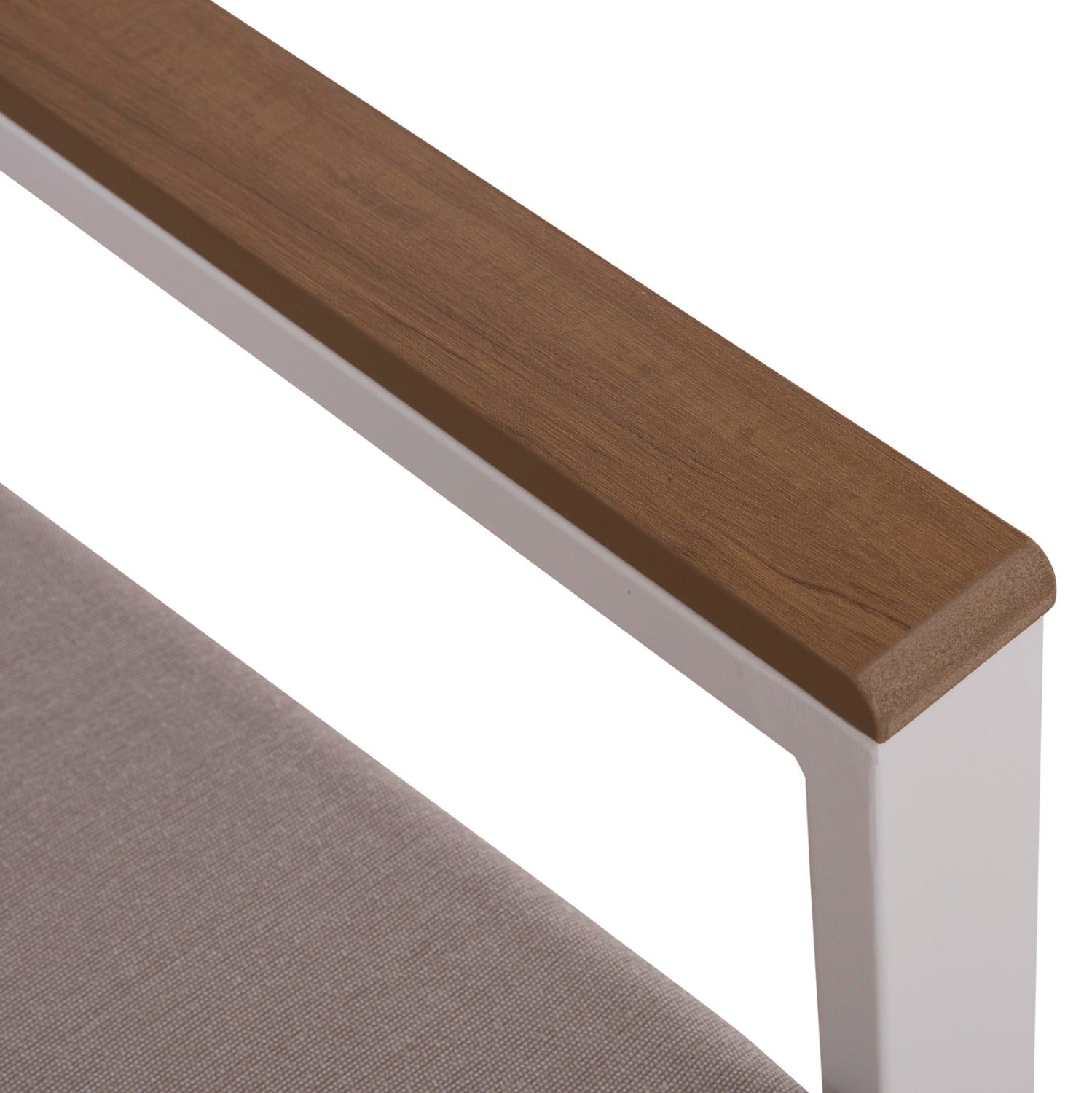 Двумесен диван safin алуминиеви възглавници в бяло-бежово 140x70x77см