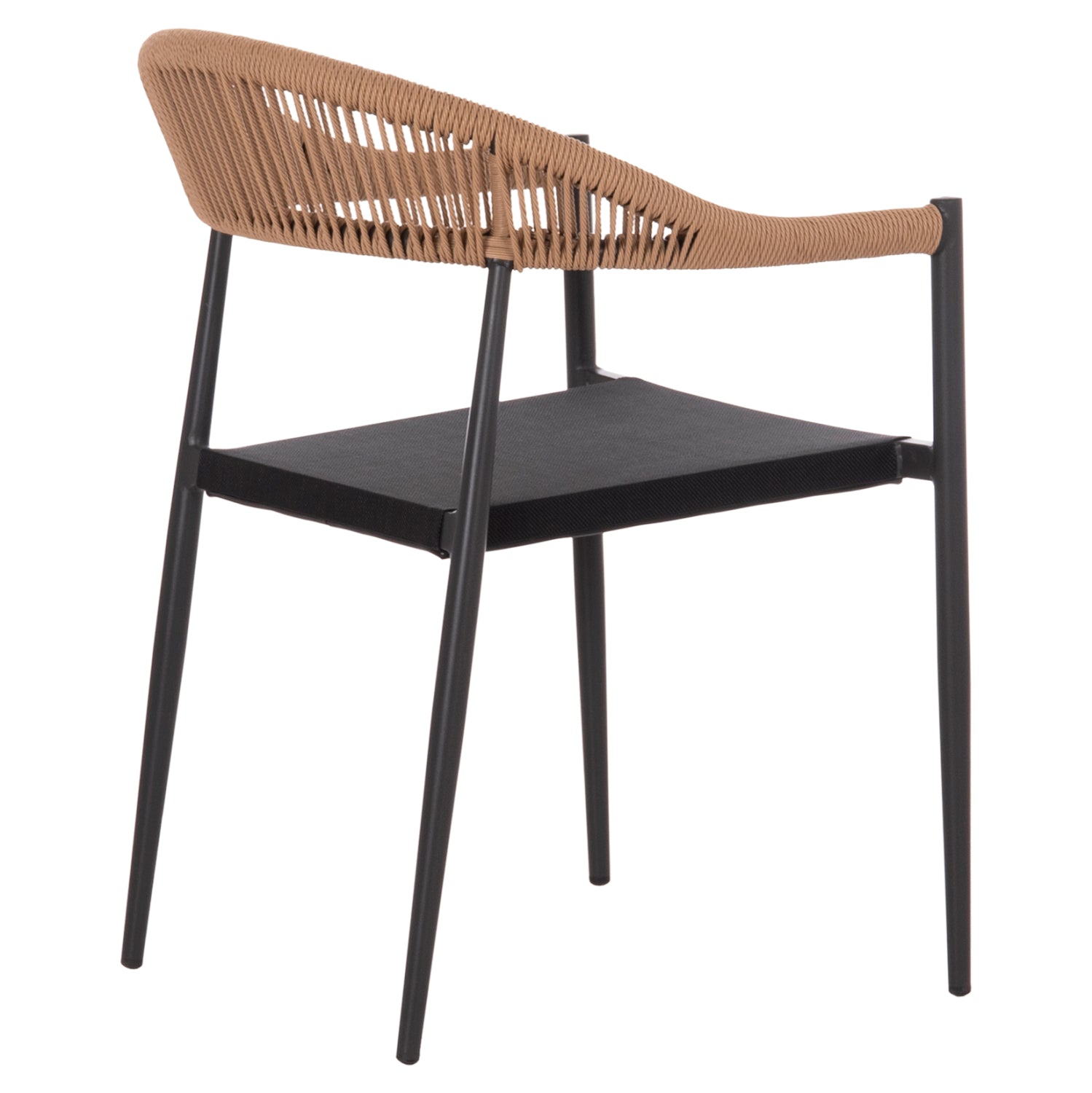 Фотьойл BERG алуминий и текстил тъмносив ратан 55x56x79см