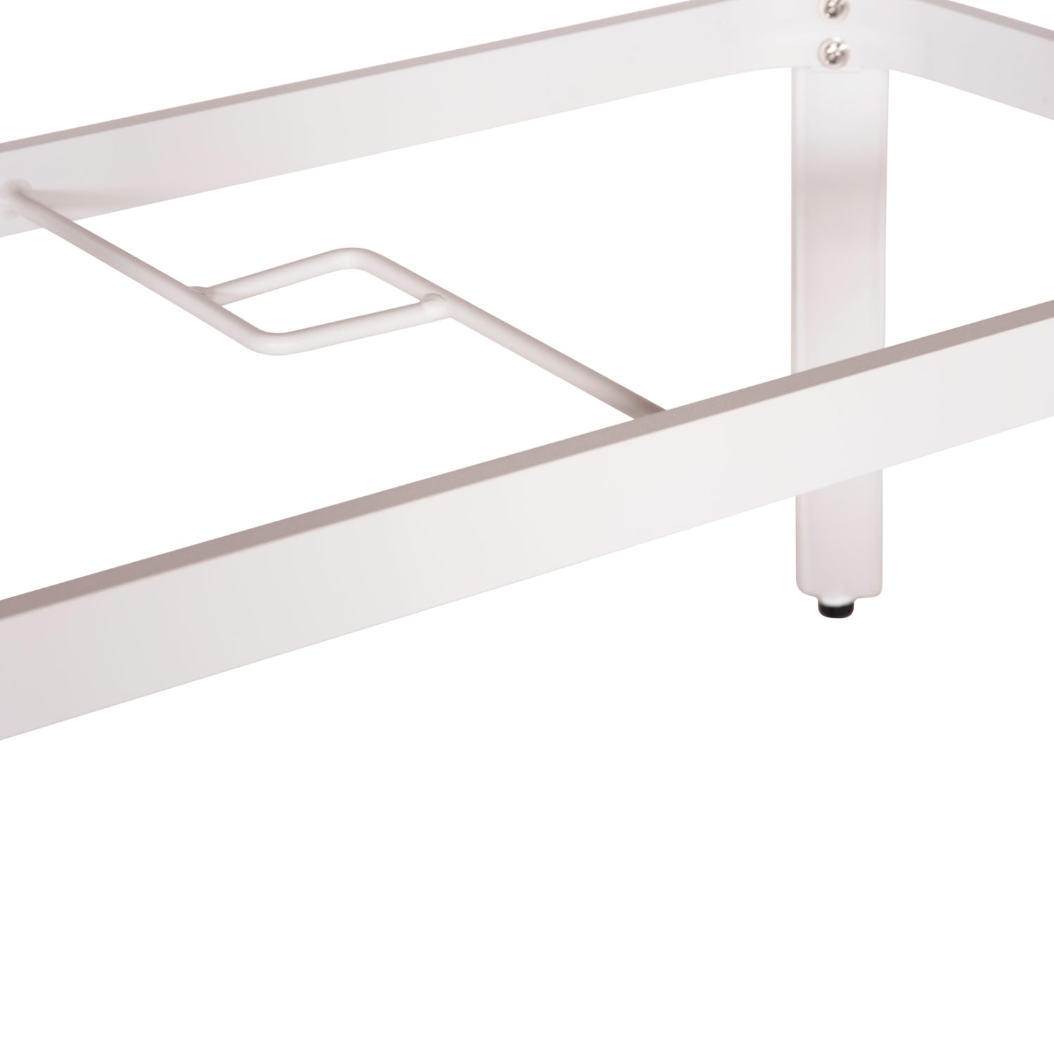 Градинска маса Telamo, бяла, алуминиева и полидървесен плот, 160x90x73.5 см