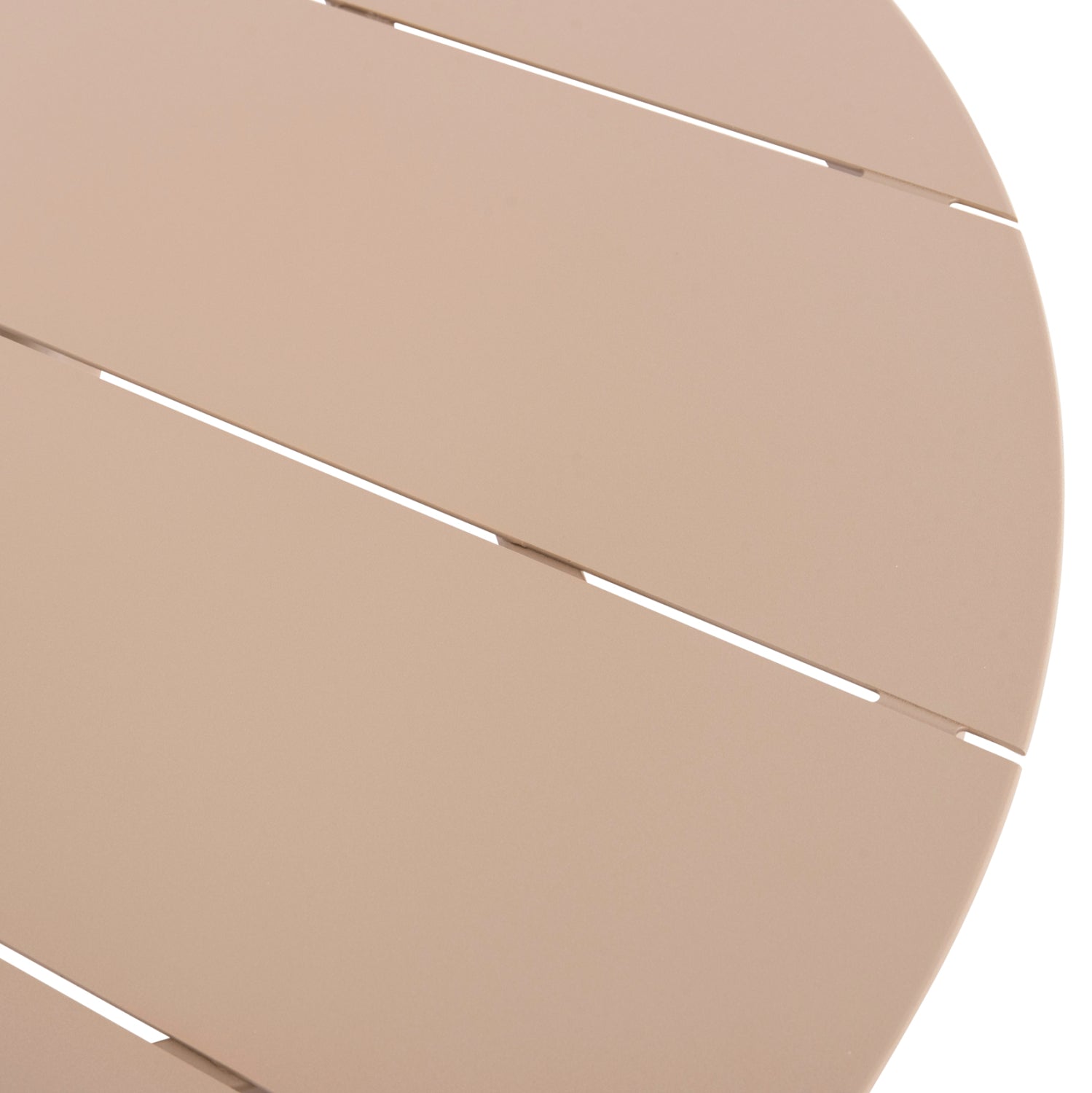 Маса HIGER алуминиева цвят капучино Φ90x74