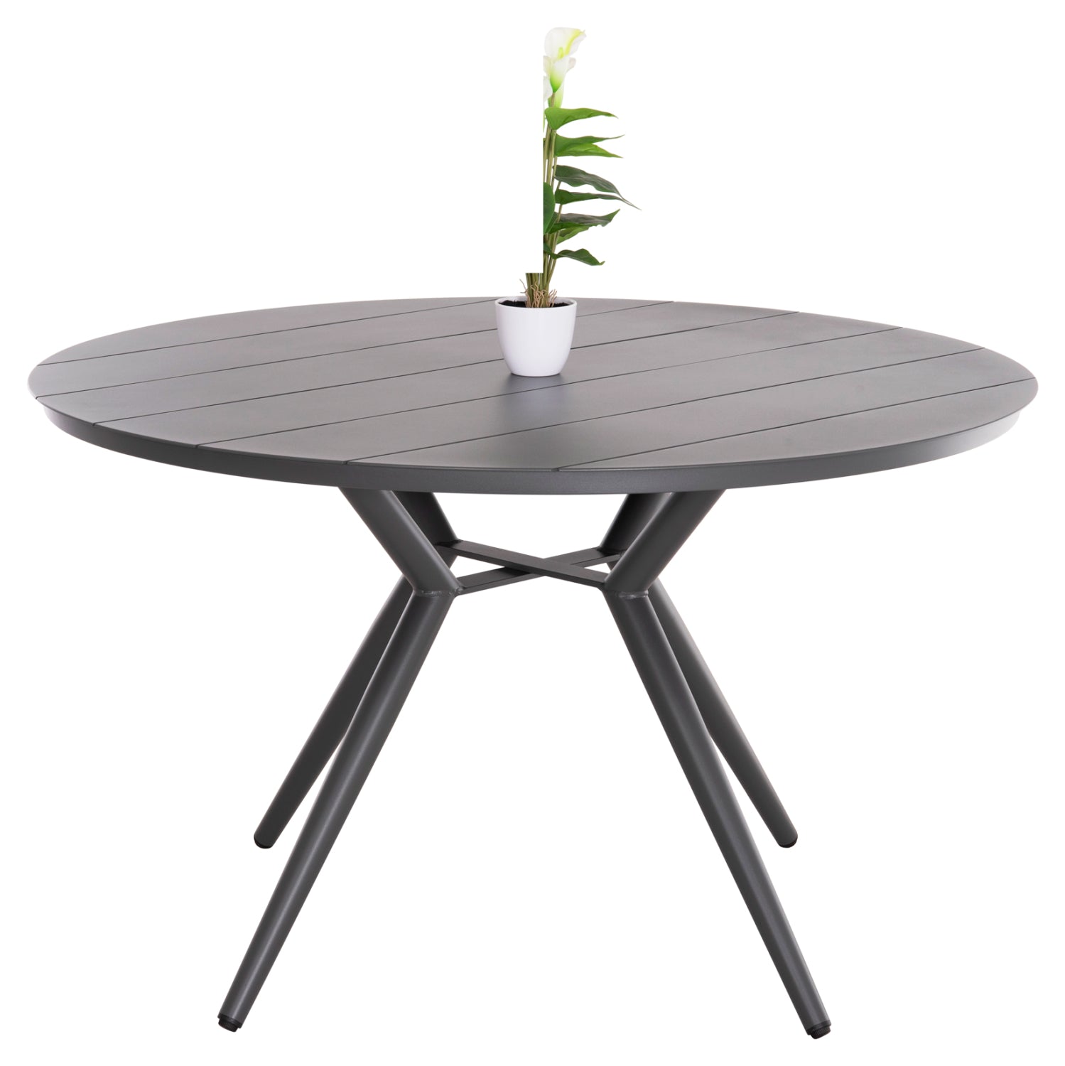 Маса HIGER алуминиева тъмно сив цвят Φ126x74