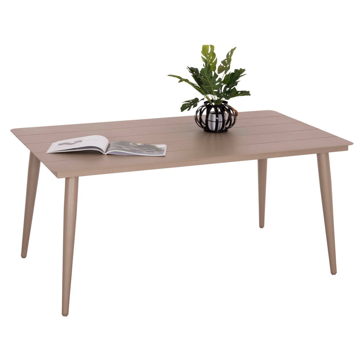 Алуминиева маса правоъгълна Higer капучино 160х90х78см