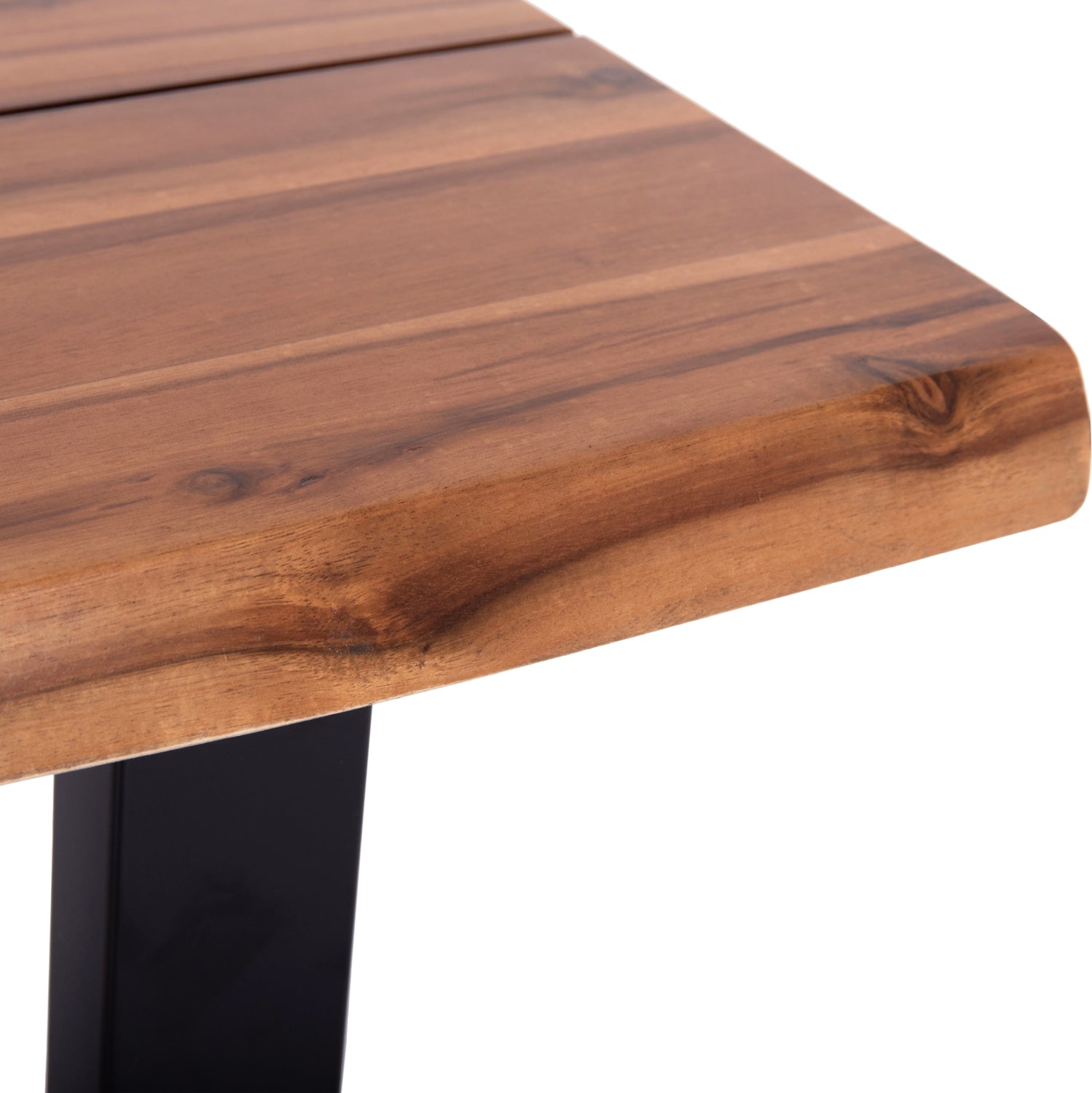 Трапезна маса Friggo акациево дърво--метални крака 80x80x77см.