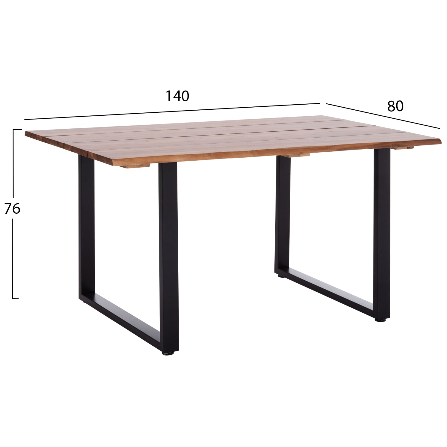 Трапезна маса FRIGGO акациево дърво-2.6см дебелина 140х80х76см.