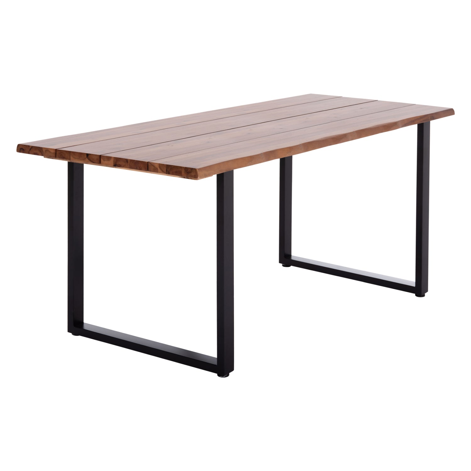 Трапезна маса FRIGGO акациево дърво--метални крака 160x80x77см.