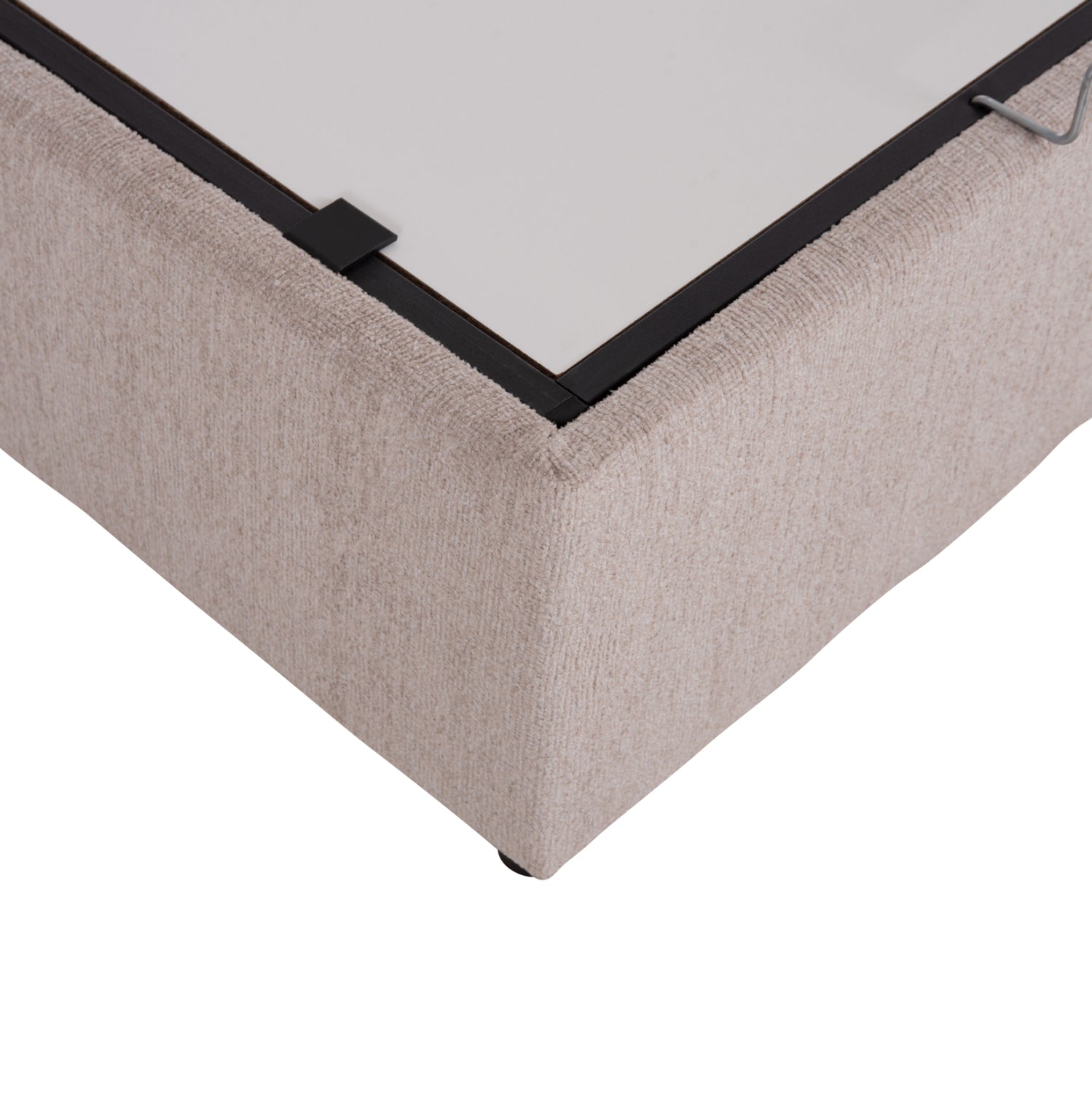 Легло с място за съхранение dolores бежов плат - за матрак 160x200см