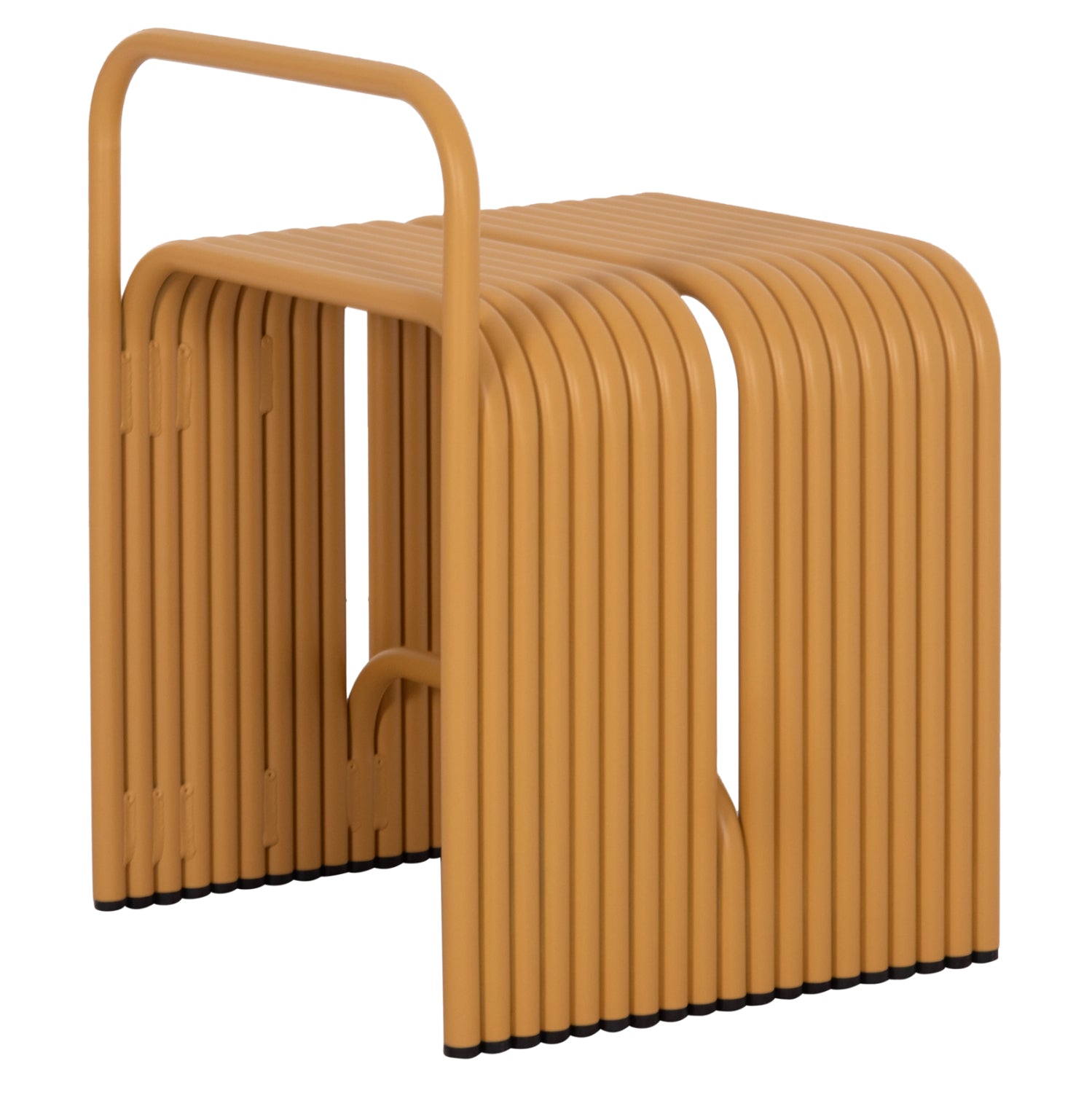 Табуретка INTREPID алуминий цвят горчица 40x38x55см