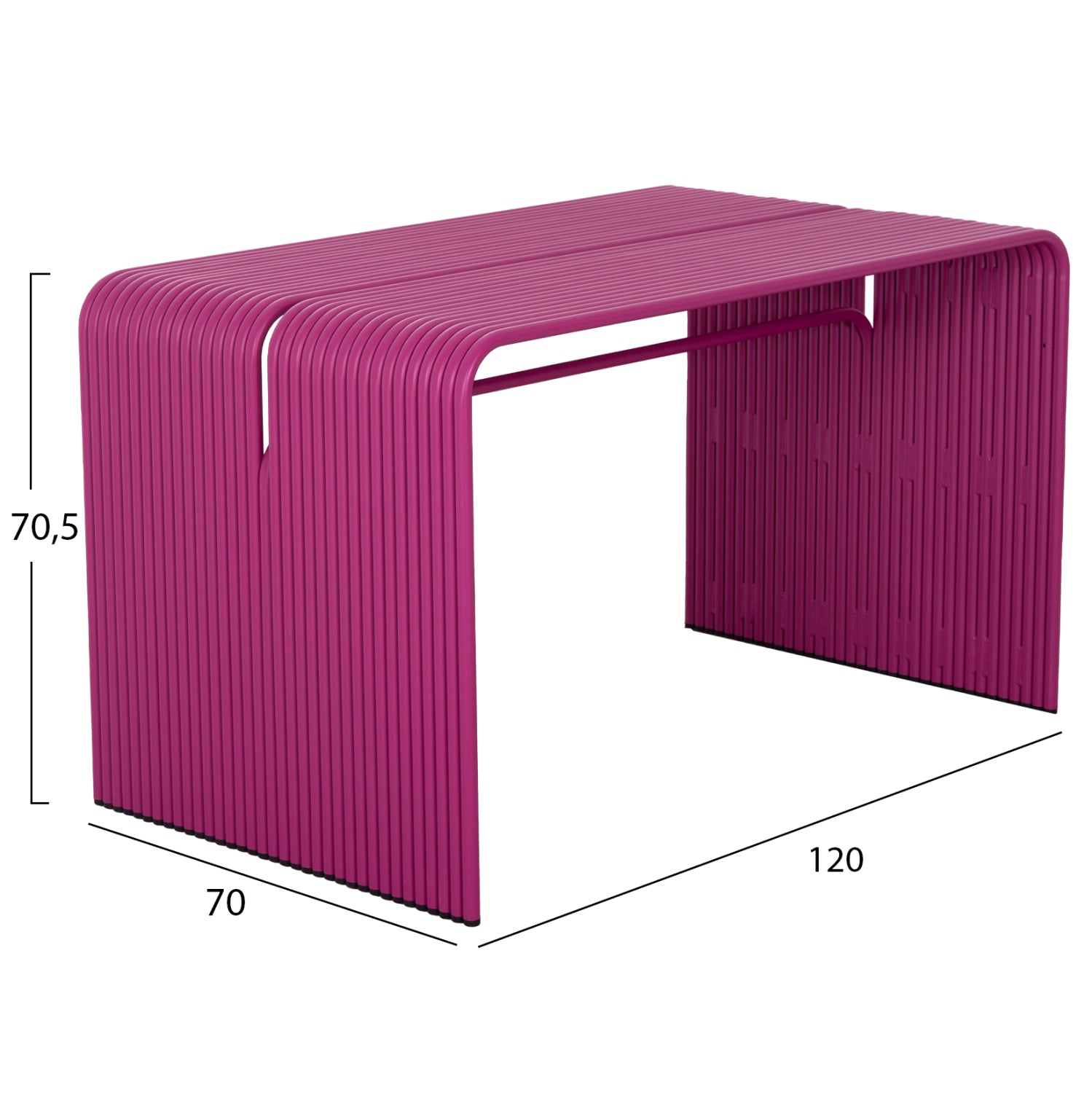 Градинска маса Intrepid алуминиева лилав цвят 120x70x70.5см