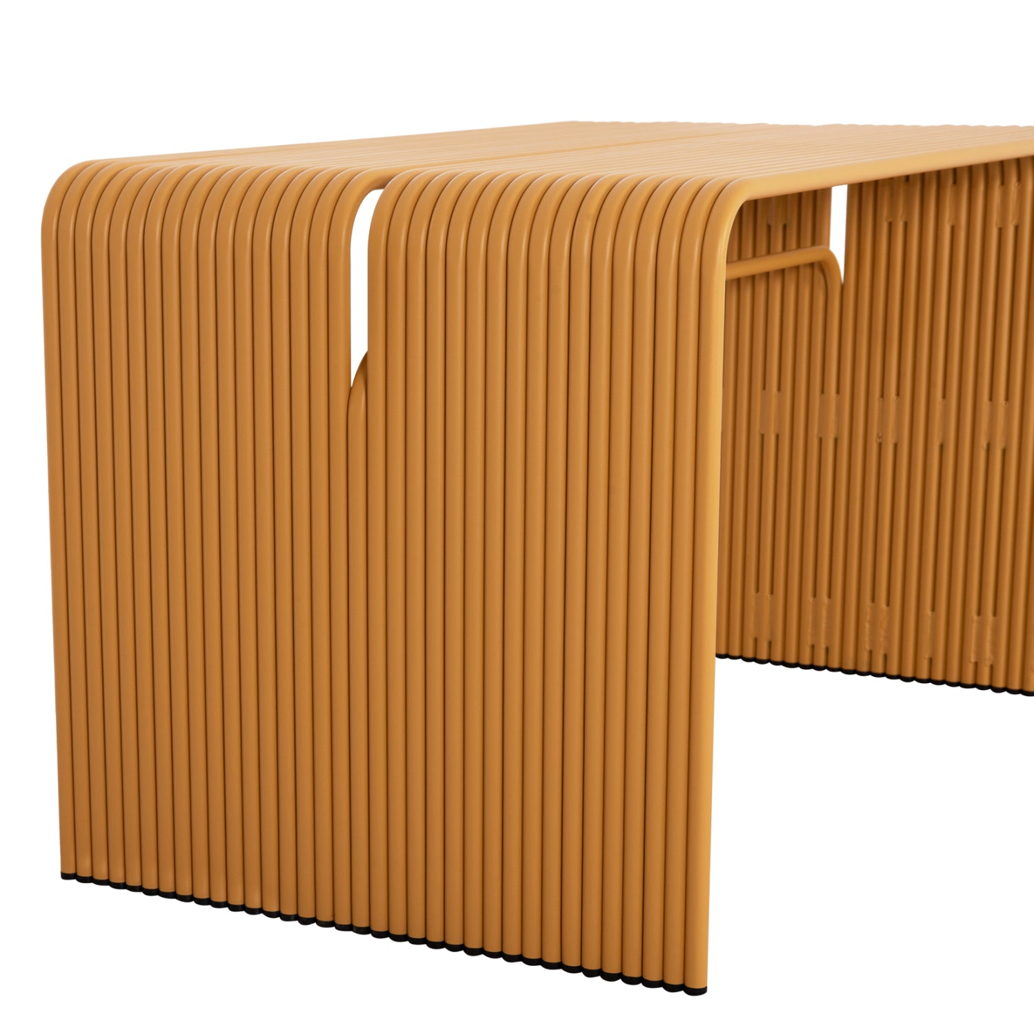 Градинска маса Intrepid алуминиева цвят горчица 120x70x70.5см