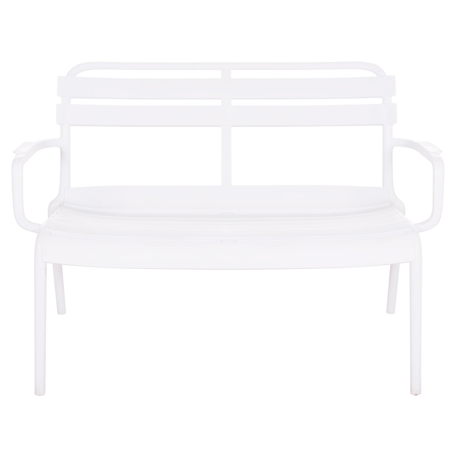 Полипропиленова пейка двуместна Кorver бяла 113x65x76см