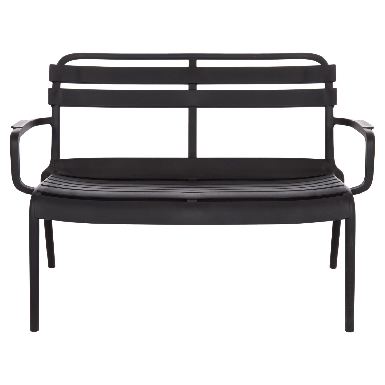 Полипропиленова пейка двойна Кorver черна 113x65x76см