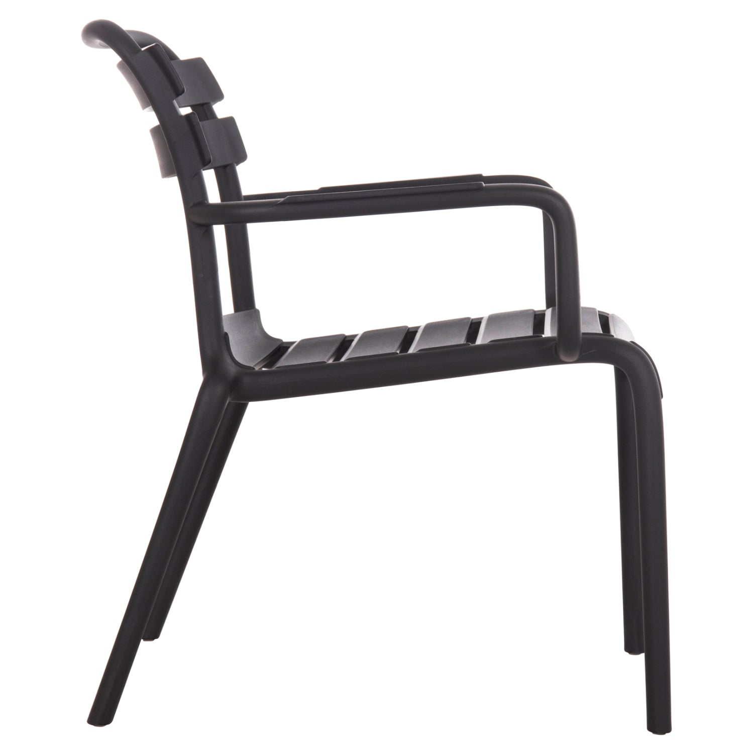 Градински стол KORVER полипропилен черен 63.5x65x76см