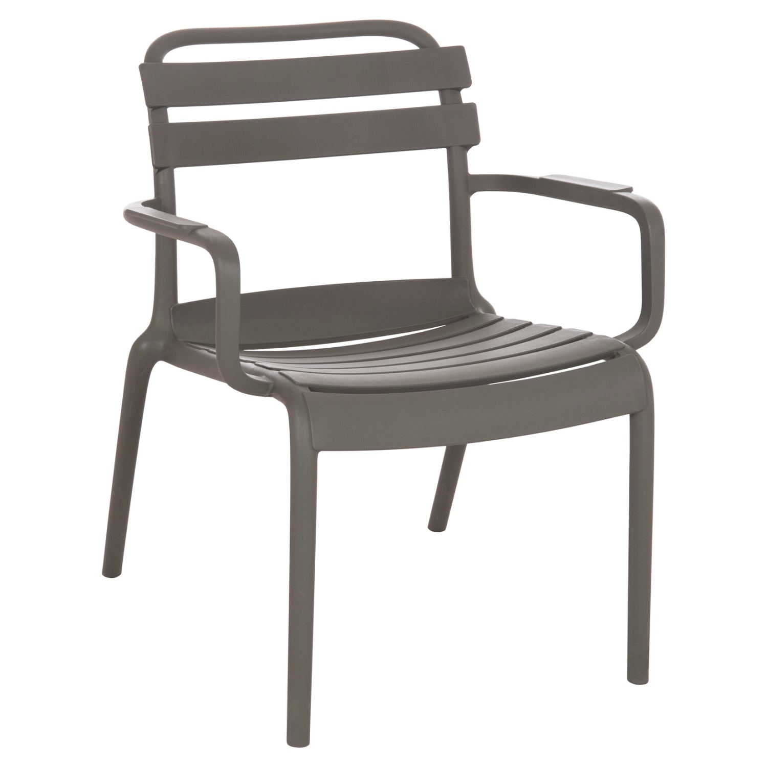 Градински стол KORVER полипропилен тъмно маслинено зелен, 63.5x65x76см