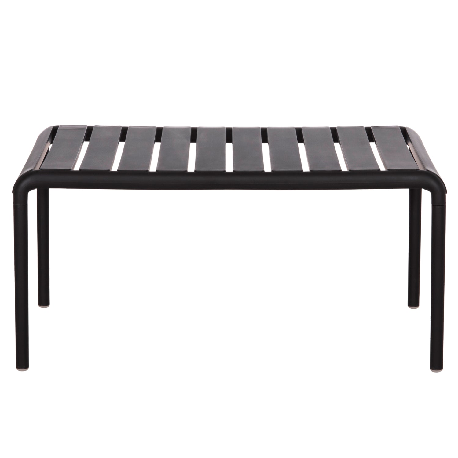 Ниска външна масичка за кафе Кorver, полипропилен, черна, 100x60x46см