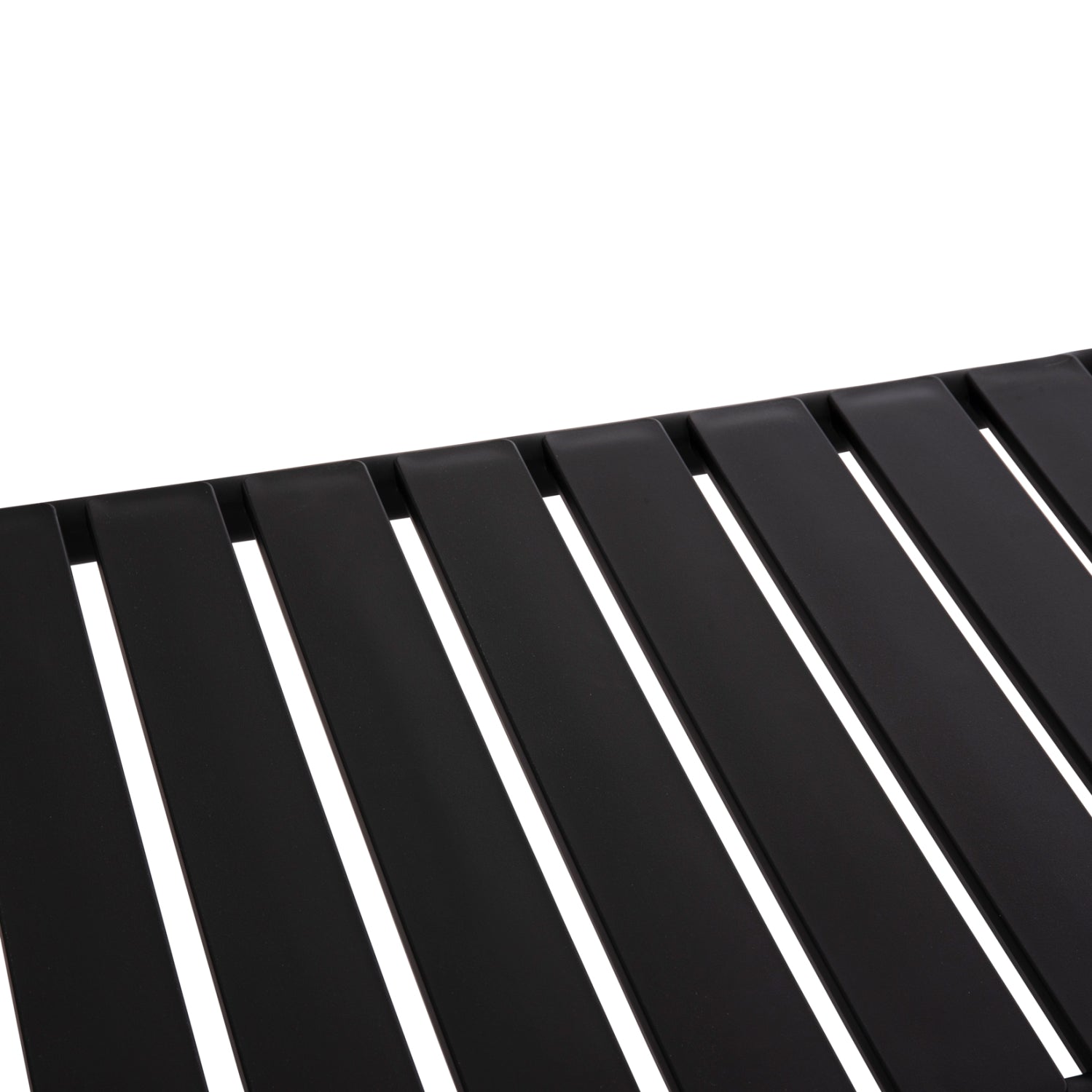 Ниска външна масичка за кафе Кorver, полипропилен, черна, 100x60x46см