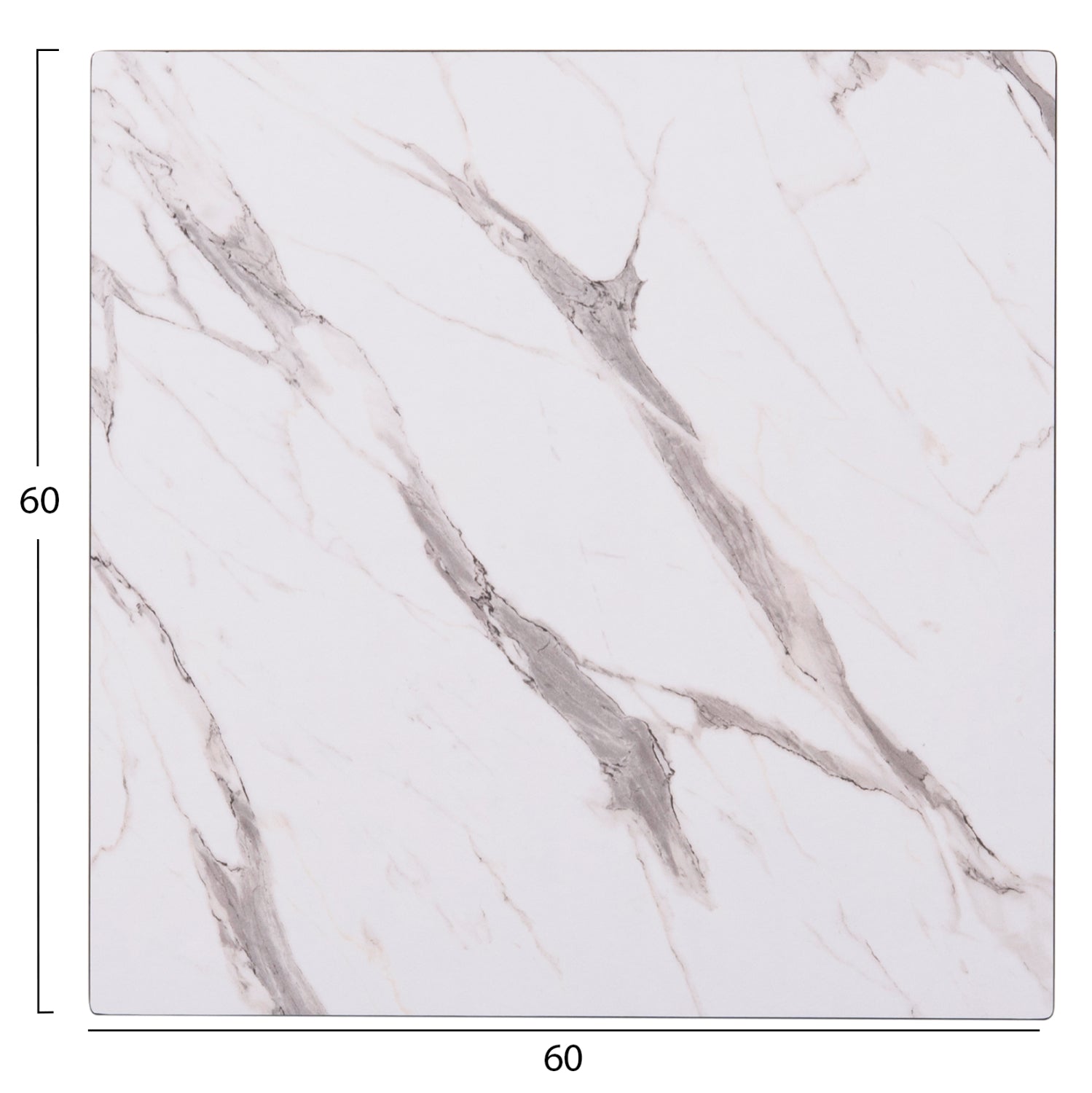 Плот за маса hpl гланц цвят бял мрамор 60x60x15см