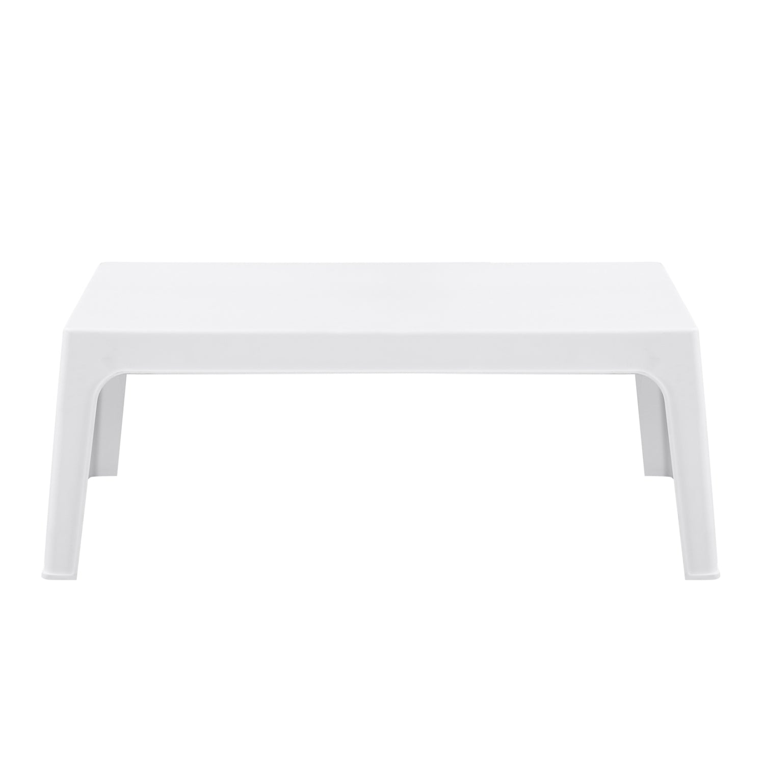 Правоъгълна полипропиленова холна маса в бяло 99x59.5x39.5см.