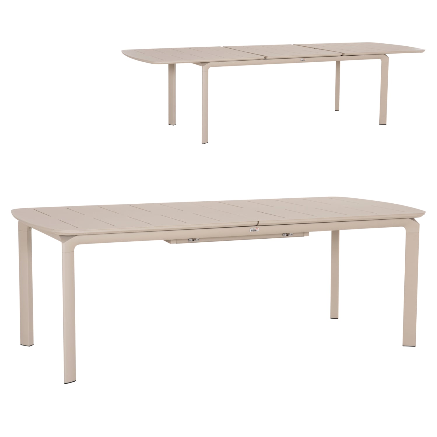 Разтегляема трапезарна маса Sympo бежова алуминиева 220-300x100x75всм.