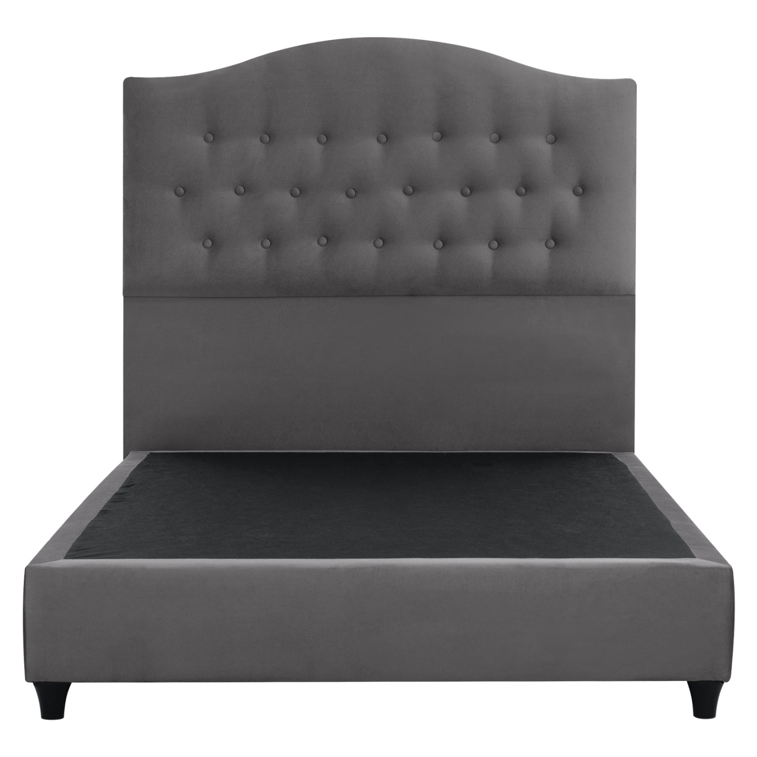 Легло Малена кадифе сив цвят 120x200 см