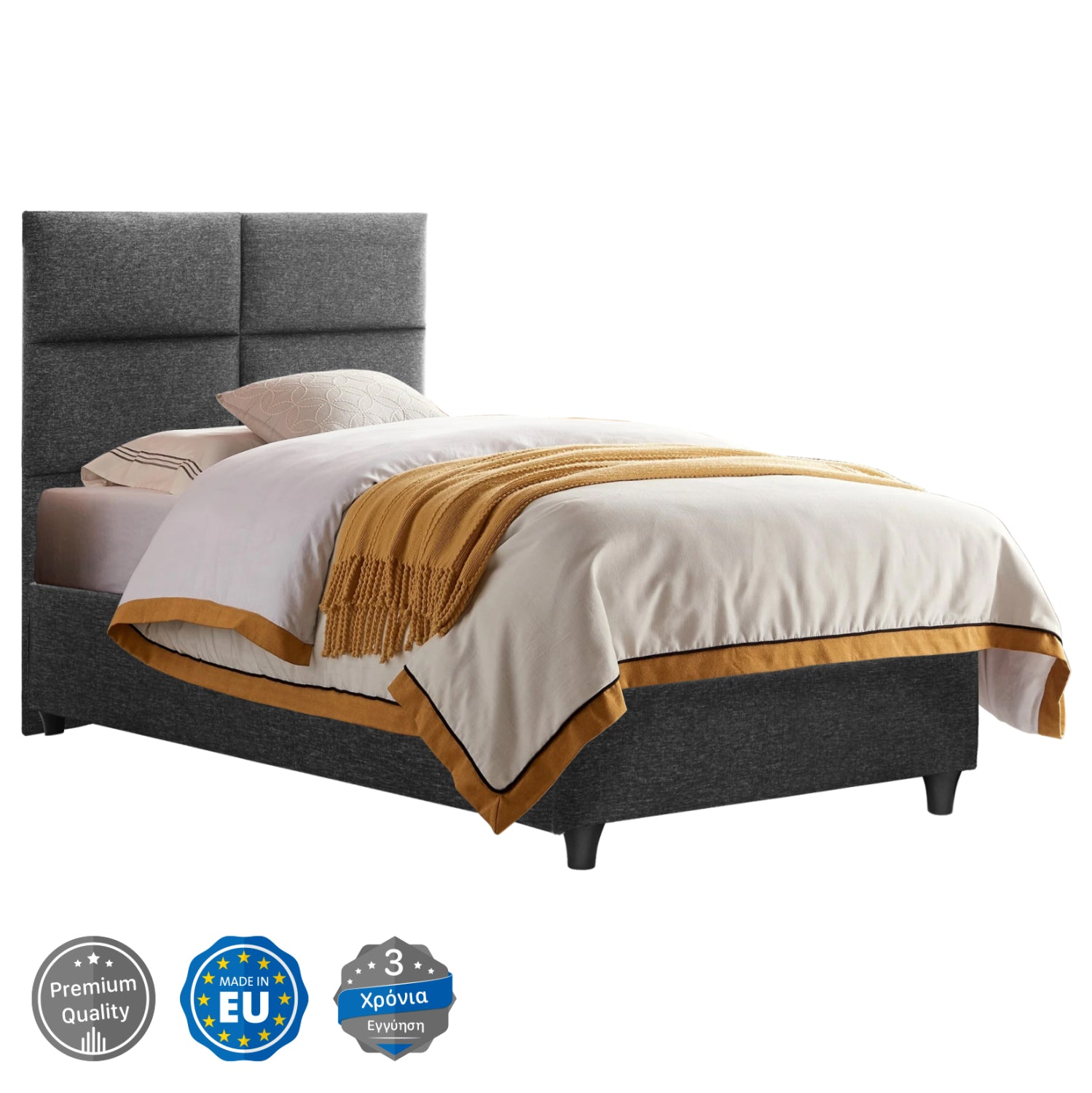 Легло Мило сив цвят 90x200см