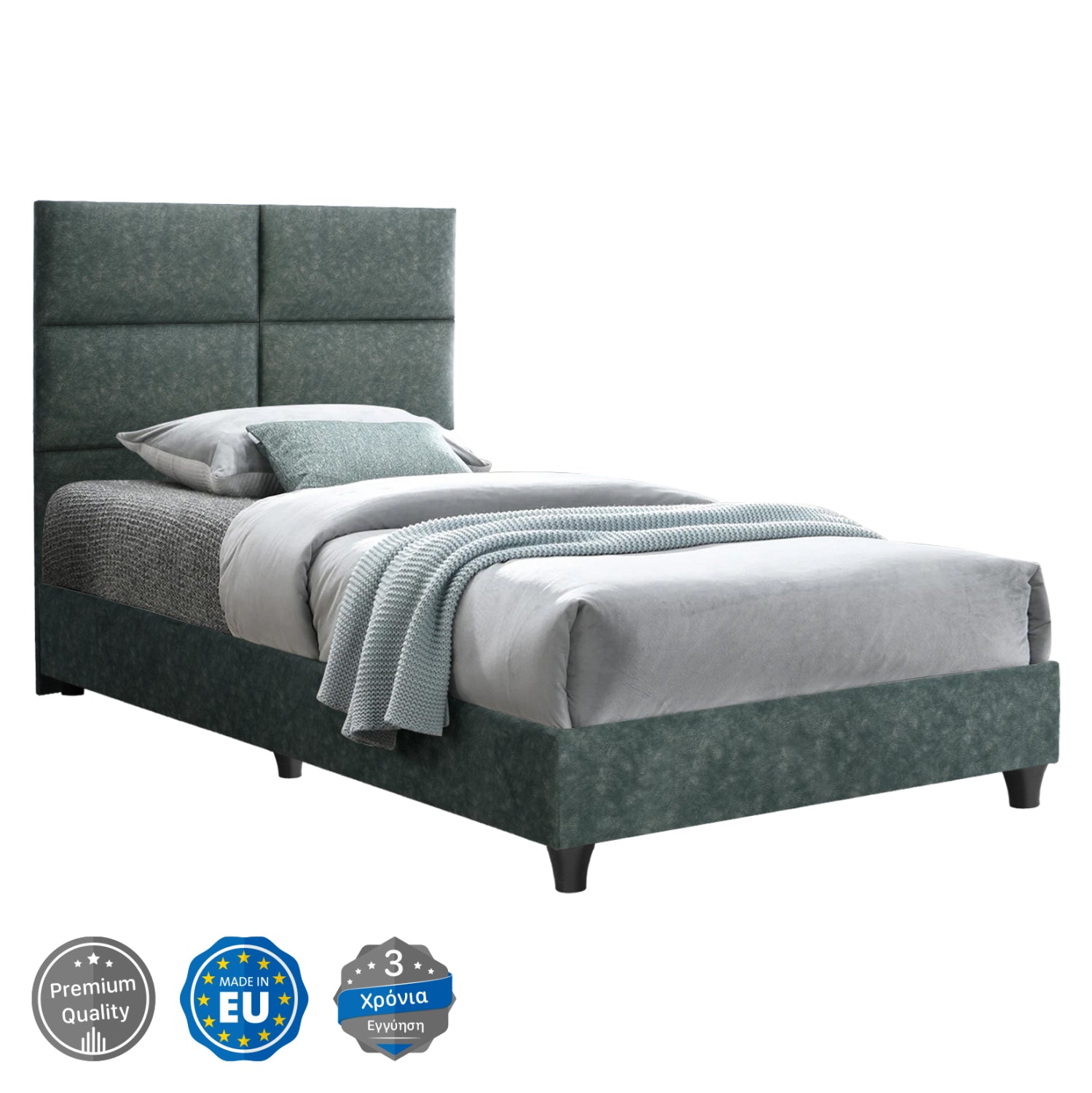 Легло Milo зелен цвят 90x200 см