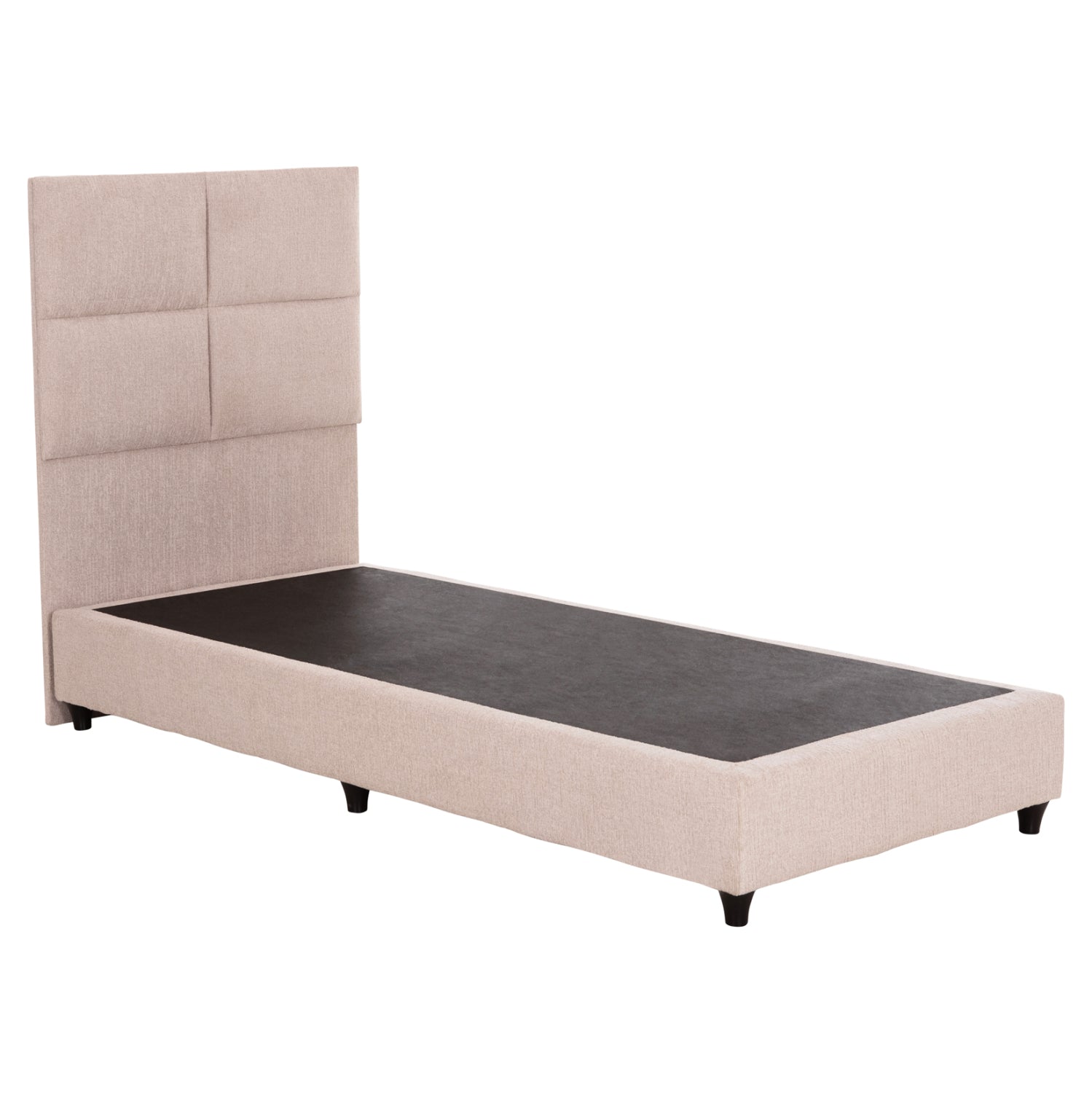 Единично легло MILO бежов плат за матрак 90x200см