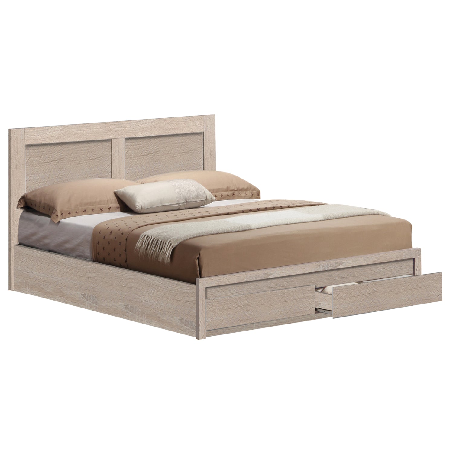 Легло CAPRI  цвят дъб-сив 120x200см