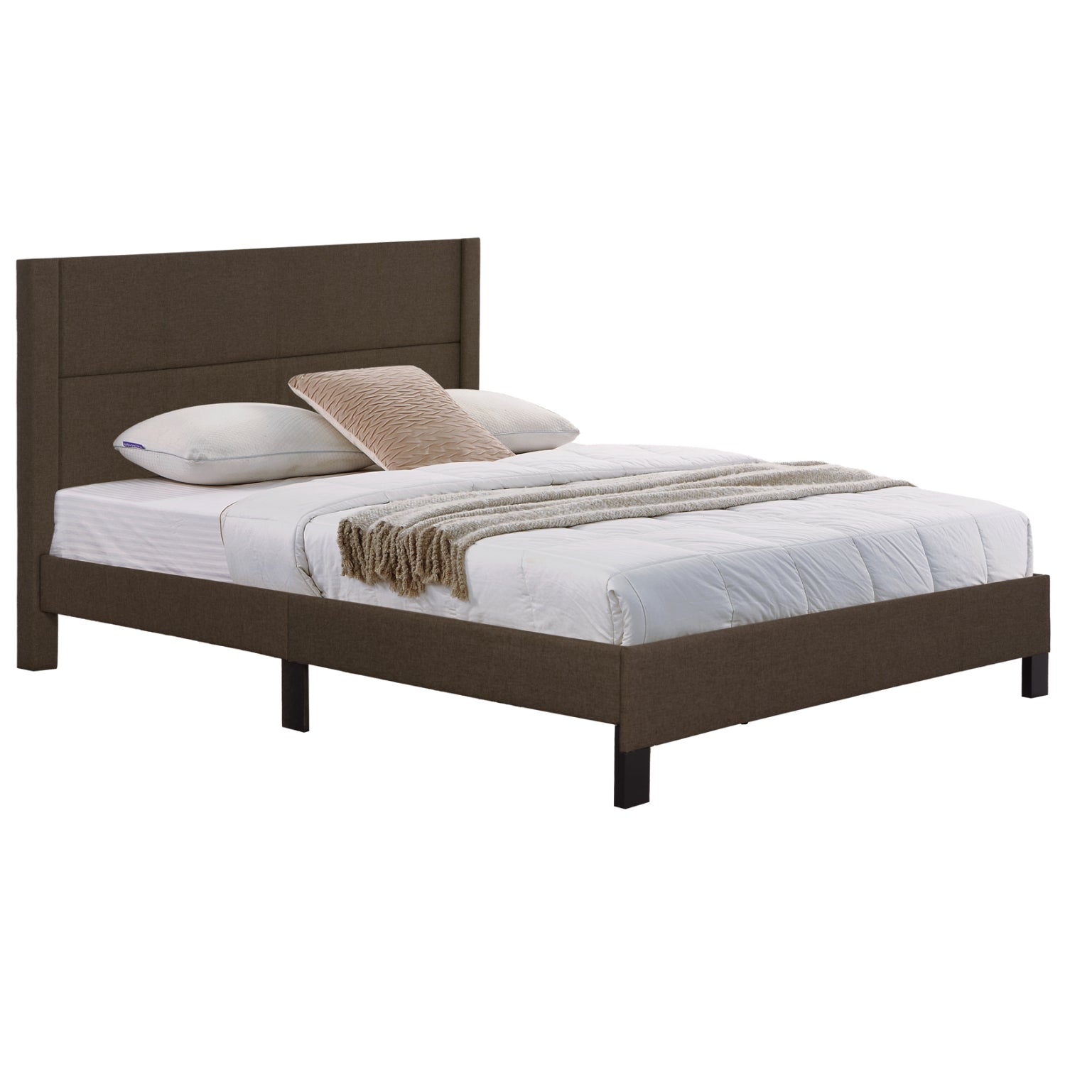 Легло TRILLOP кафяв плат за матрак 160х200см.