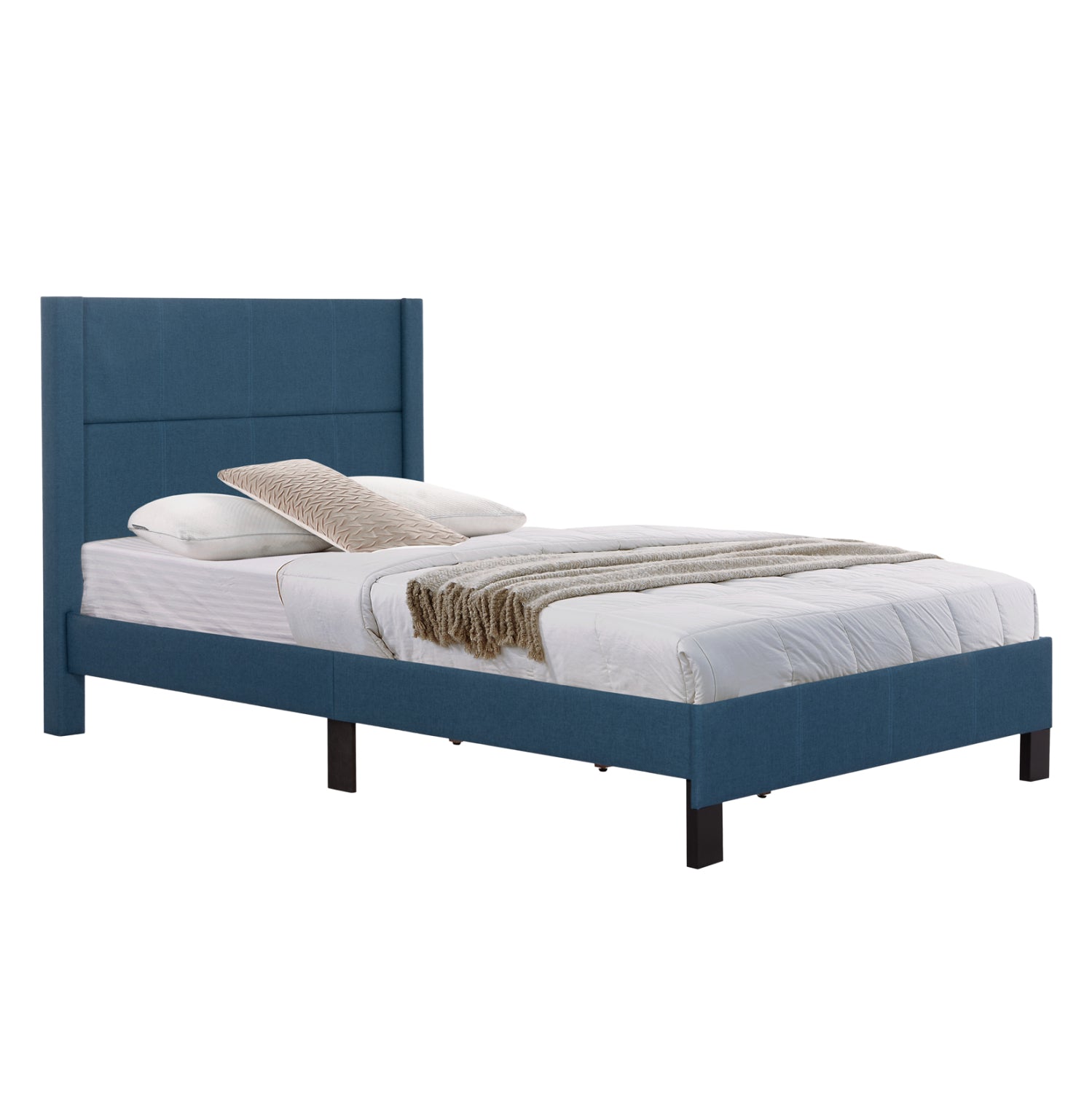 Легло TRILLOP синя дамаска за еднолицев матрак 120х200см.