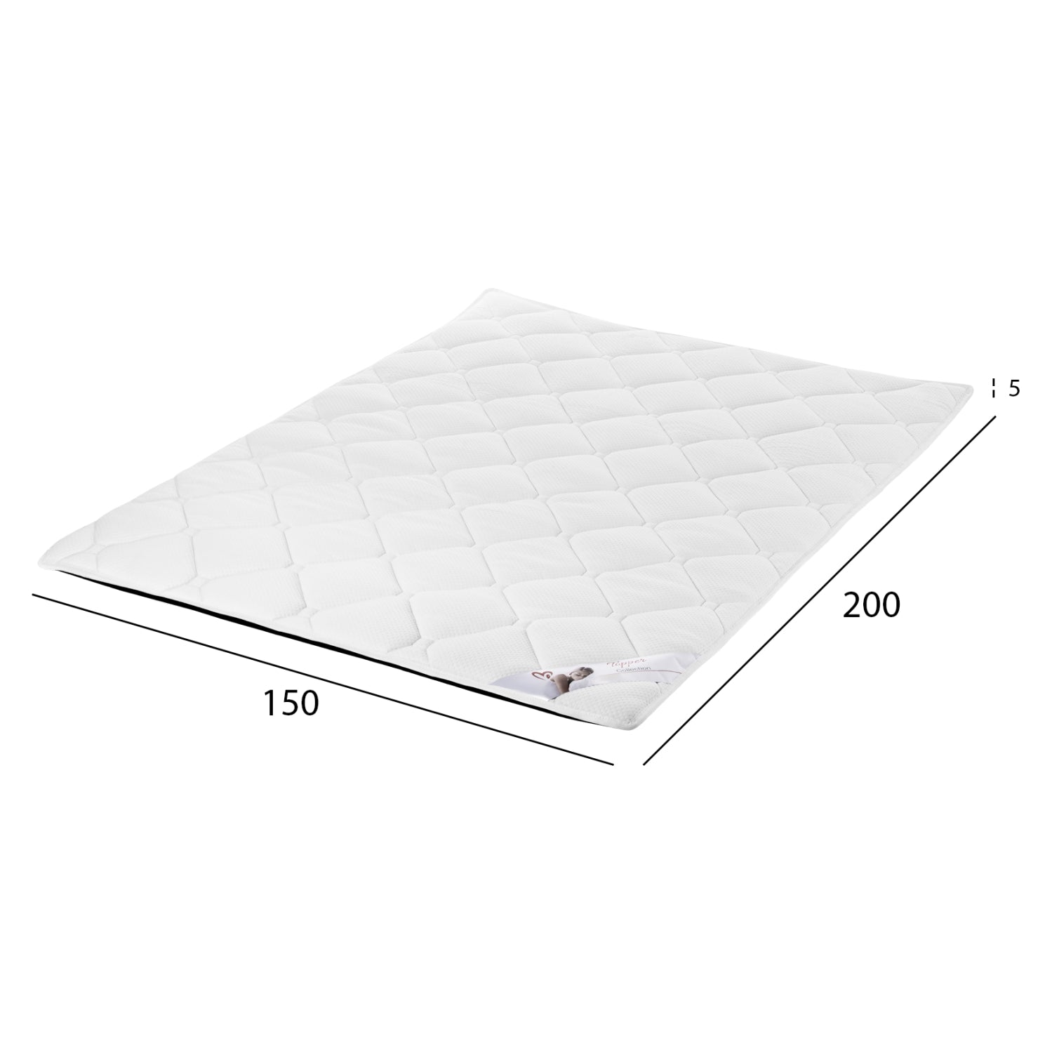 Топ матрак бял 150x200x5см