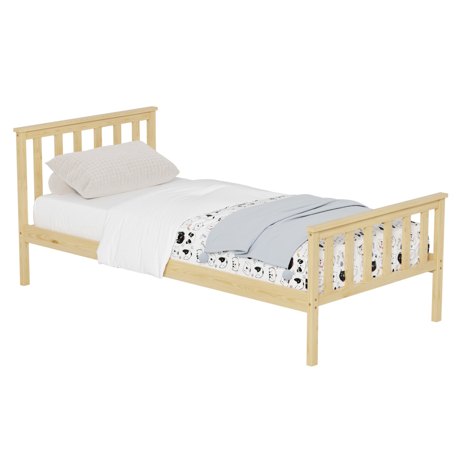 Легло GIMLY дърво естествен цвят 190x90см