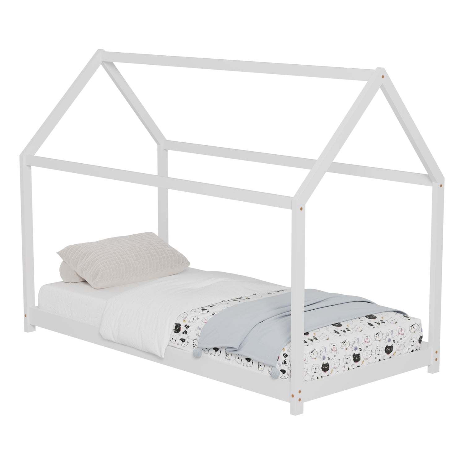 Легло  PEPE бял цвят за матрак 90/190см