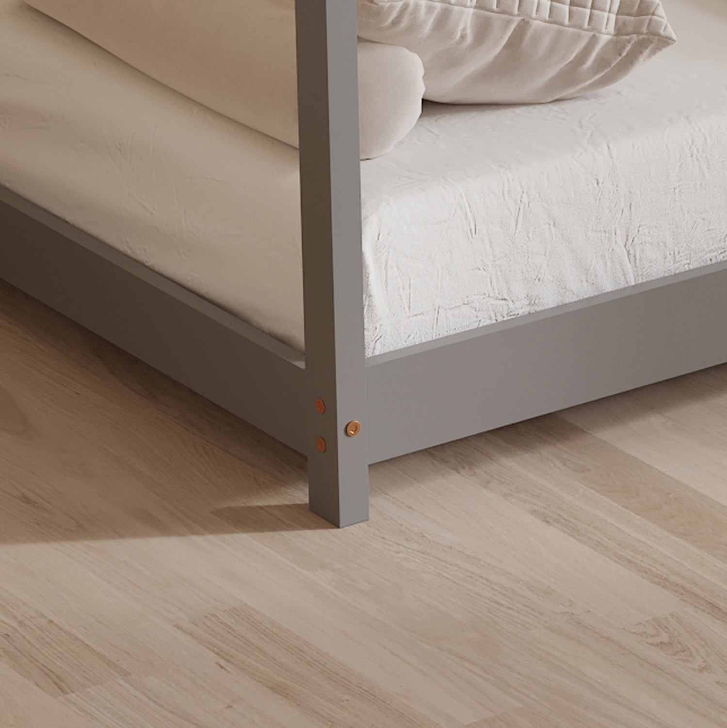 Легло PEPE сив цвят за матрак 90/190см