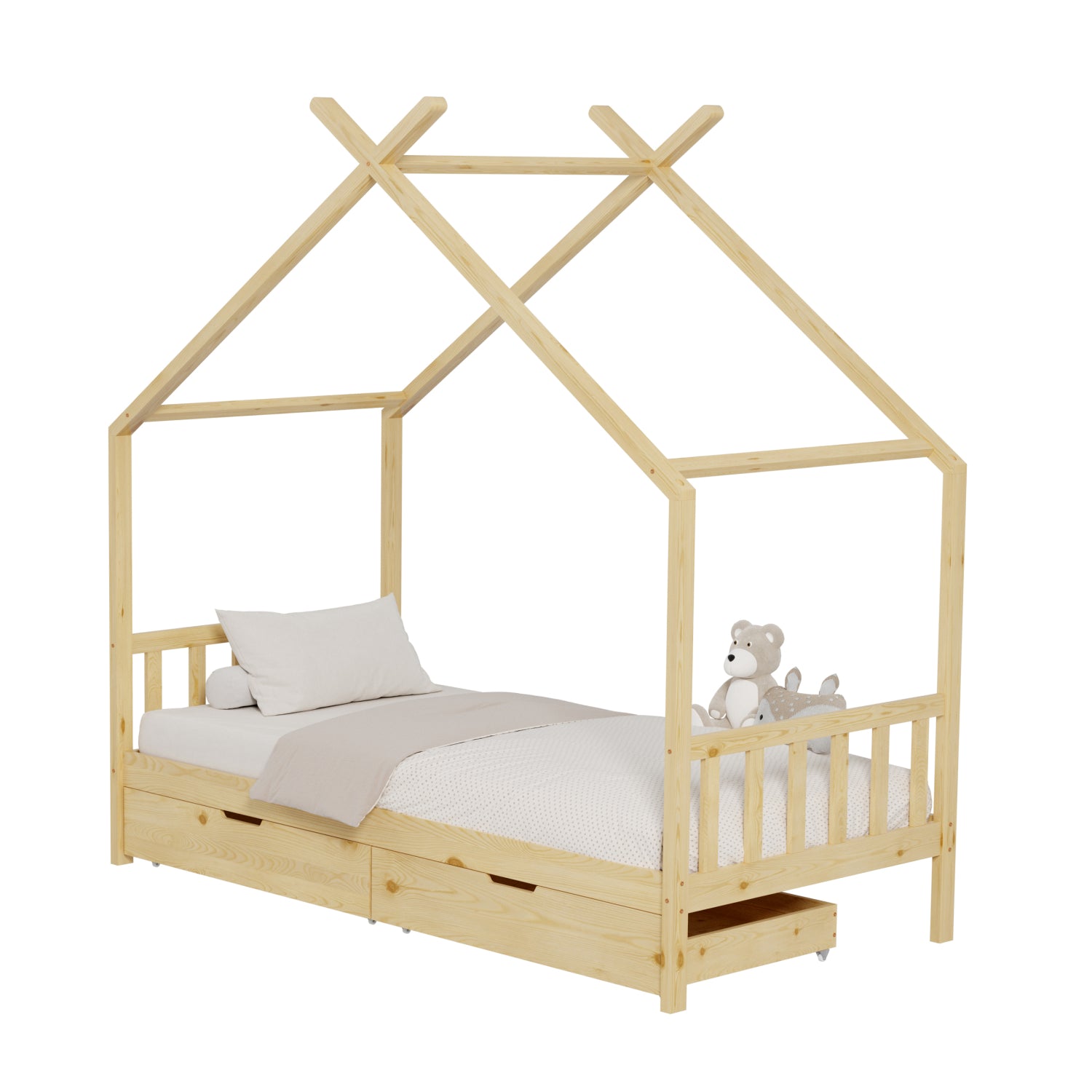 Детско легло KLARICE 190x90см естествен цвят