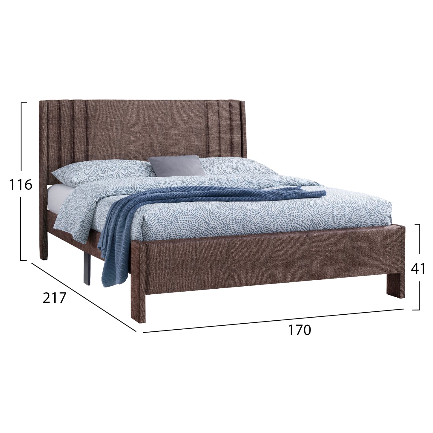 Спалня CREDENCE кафяв цвят 160Χ200см