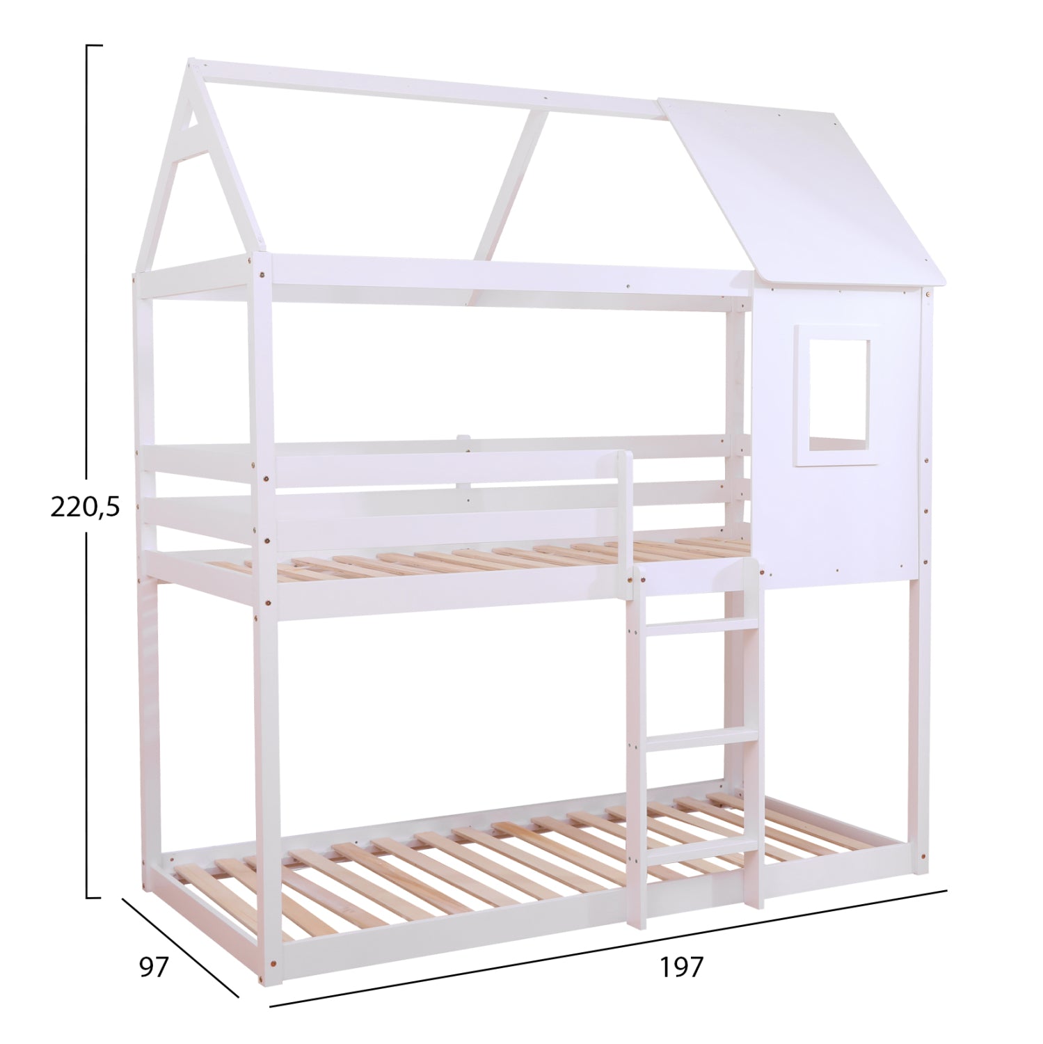Легло детско /къща MONTESSORI бял цвят за матраци 190x90см