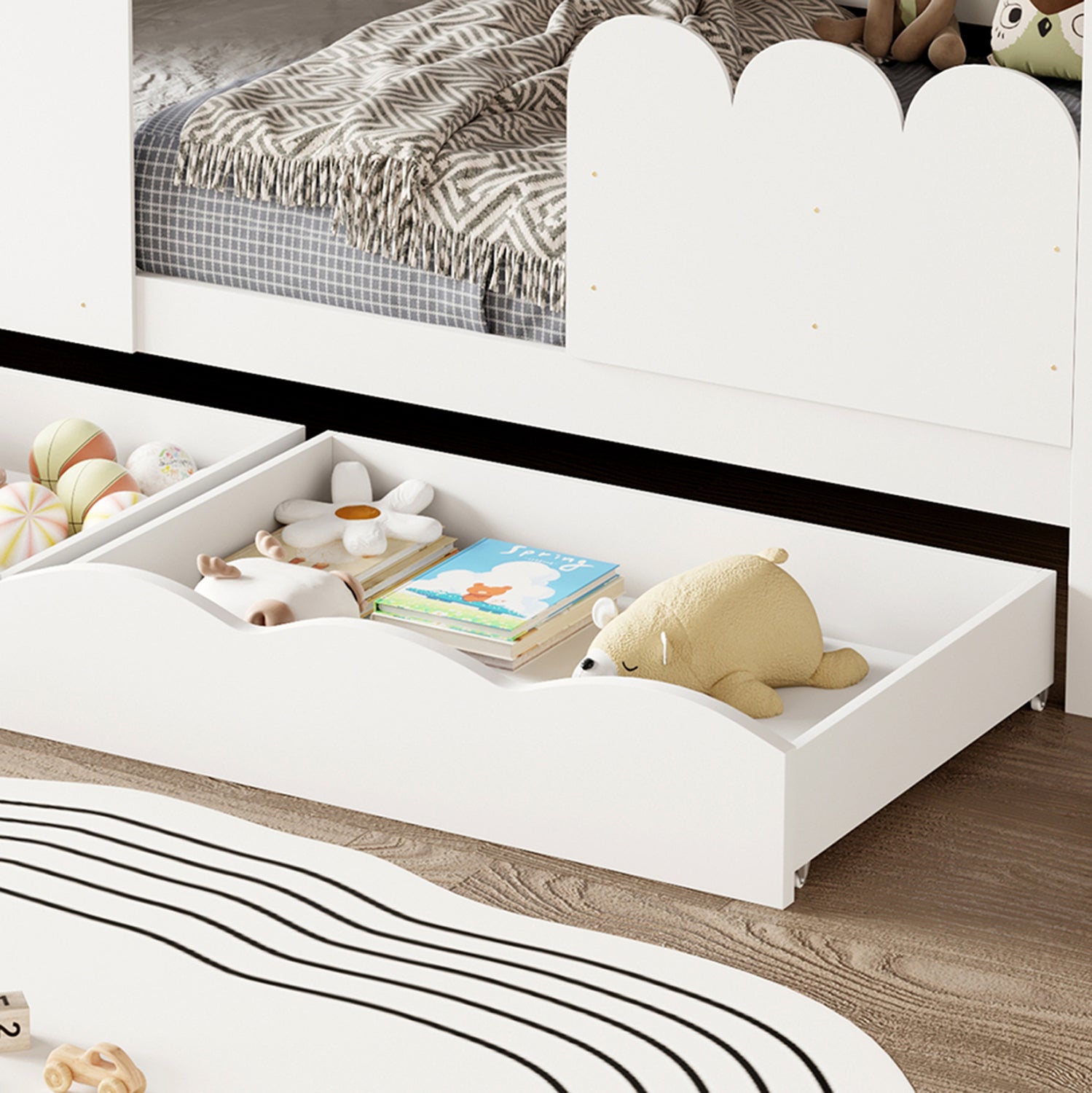 Легло детско DOMER бял цвят за матрак 90/190