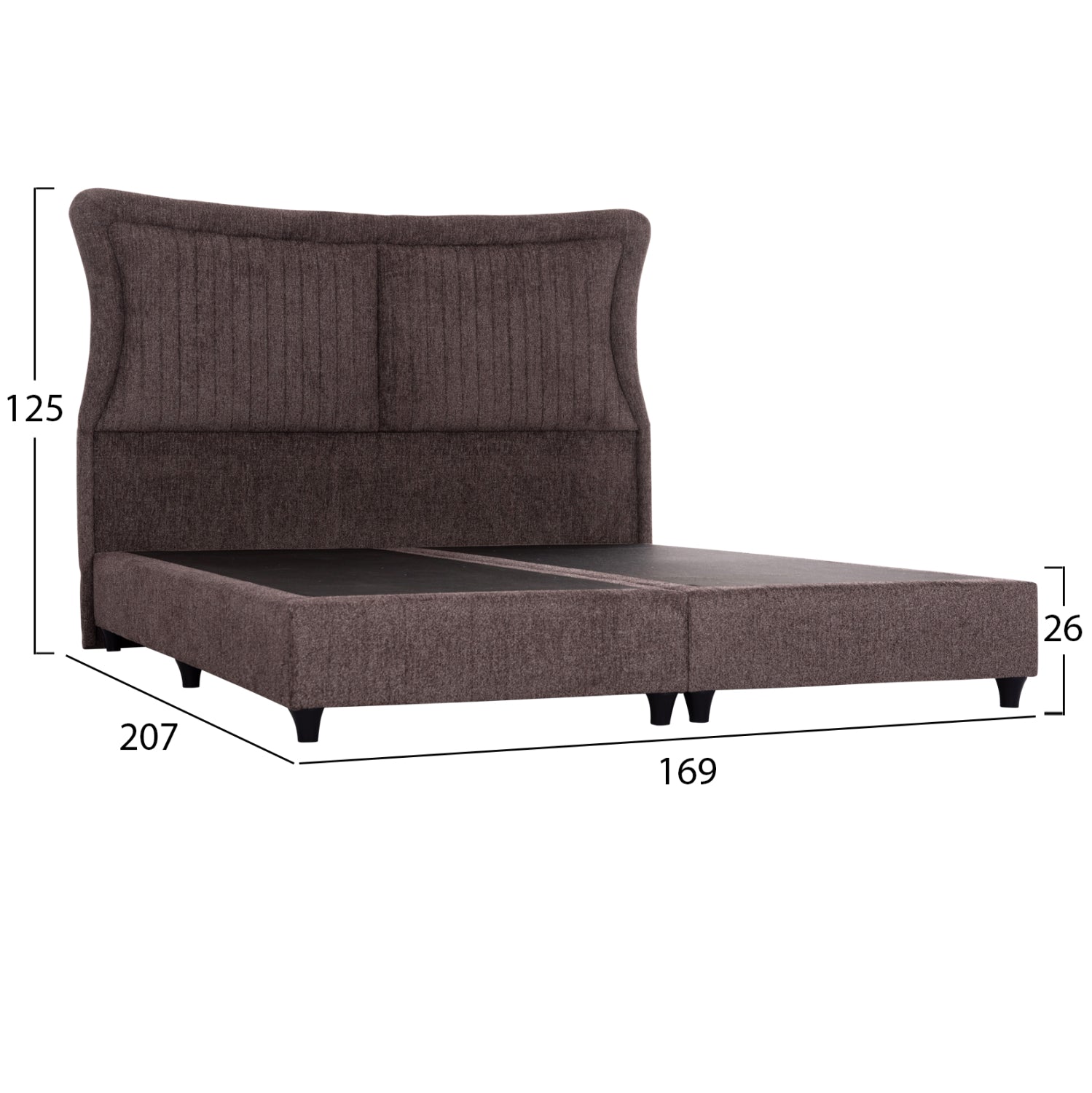 Спалня NESTOR кафяв цвят 160х200см.