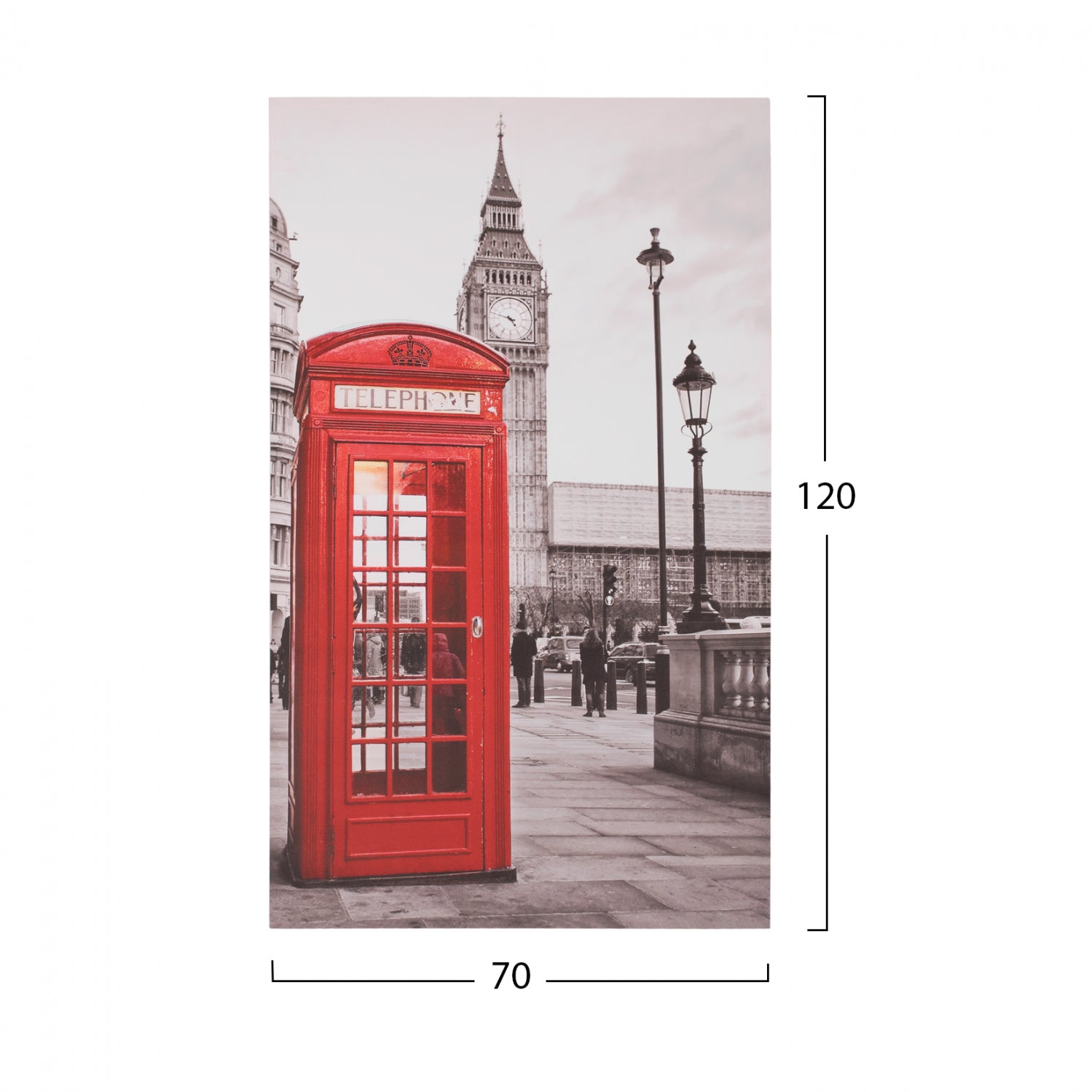 Картина стенна телефонна кабина 120X70X2.5