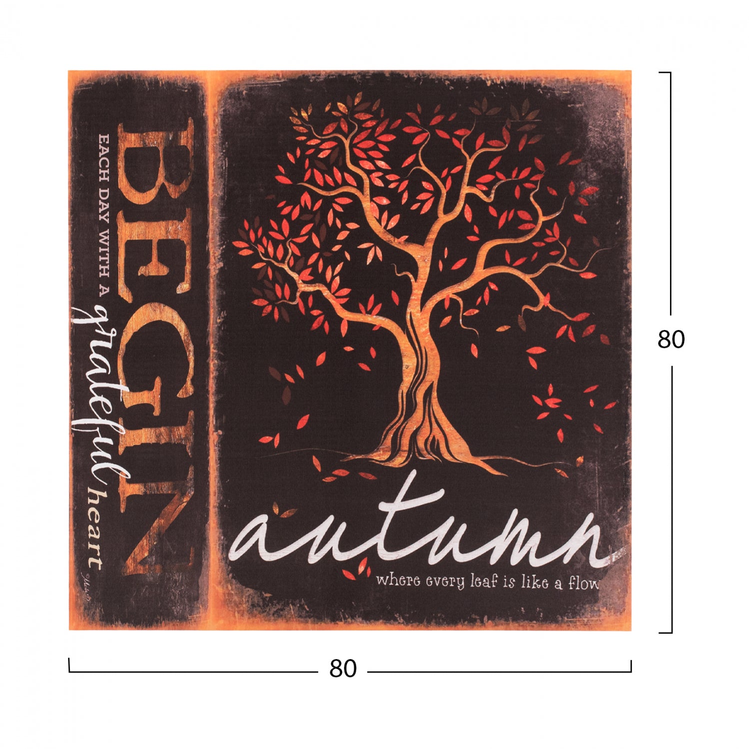 Картина есенно дърво -80x80x2.5 см