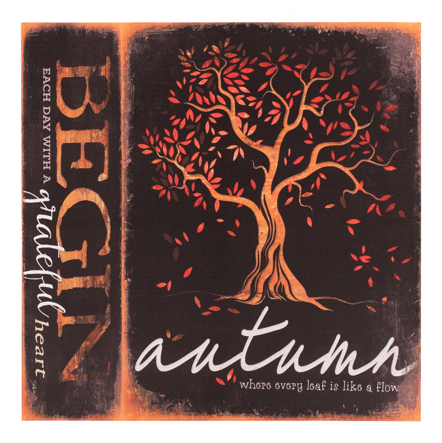 Картина есенно дърво -80x80x2.5 см