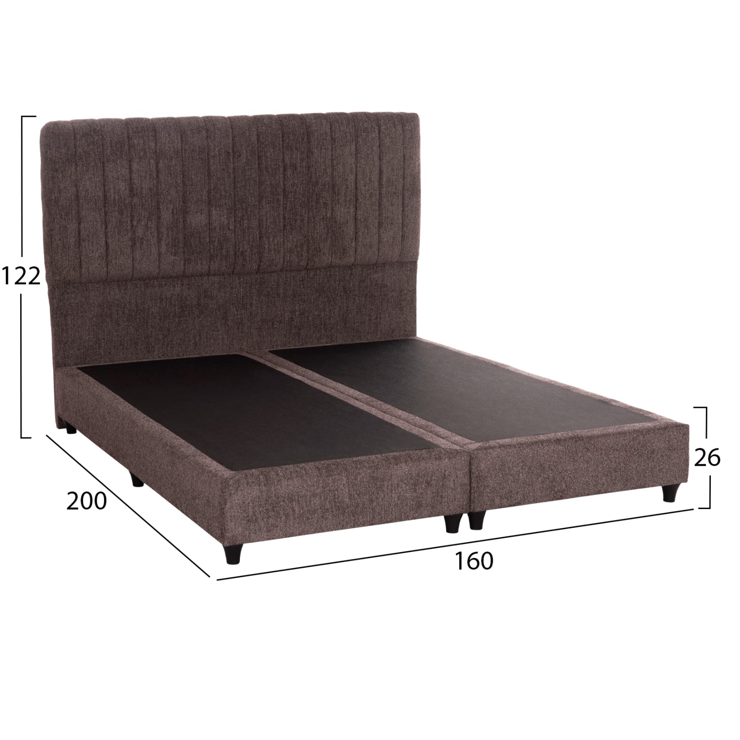 Спалня Hlda кафяв цвят 160x200см