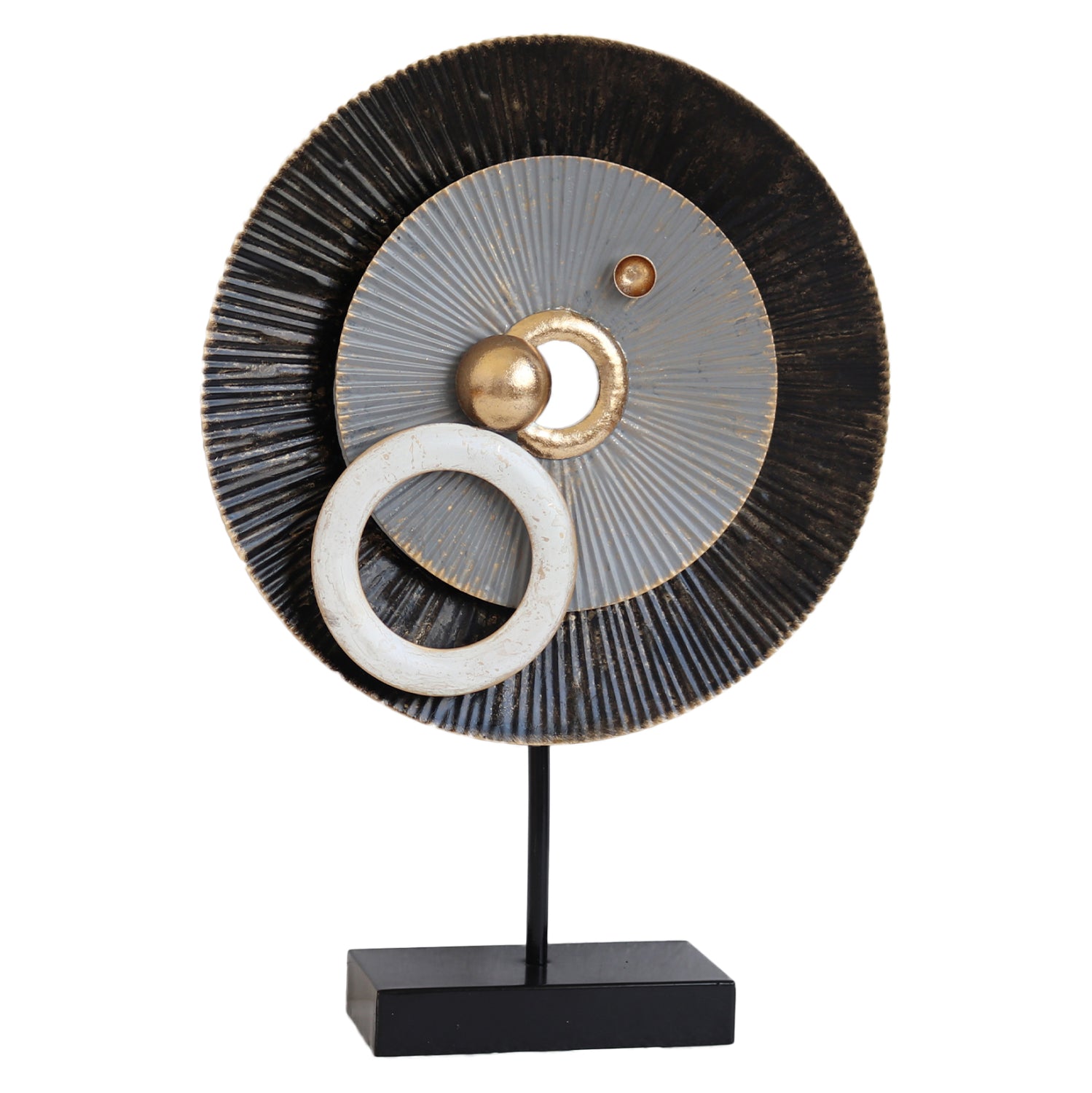 Метална декорация 33x8x47 черно злато